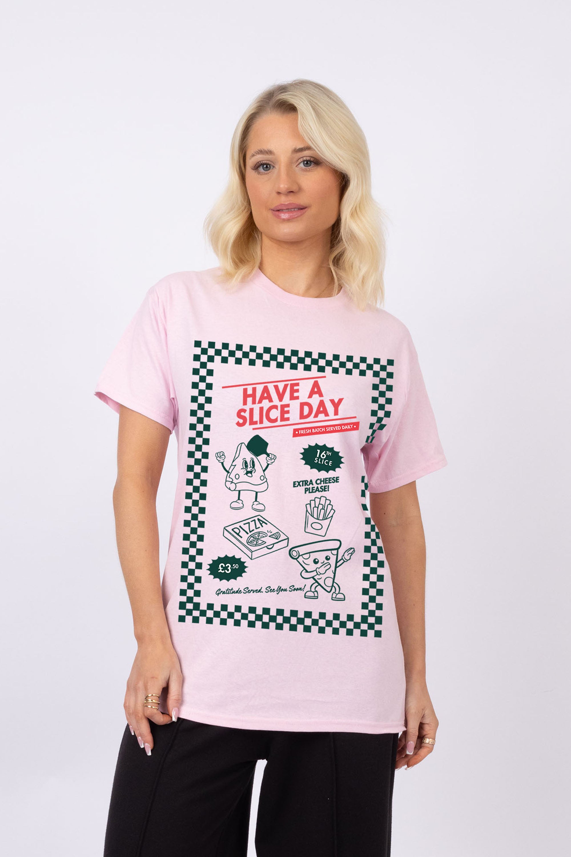 Regular Fit T-shirt in Have A Slice Day Food Print