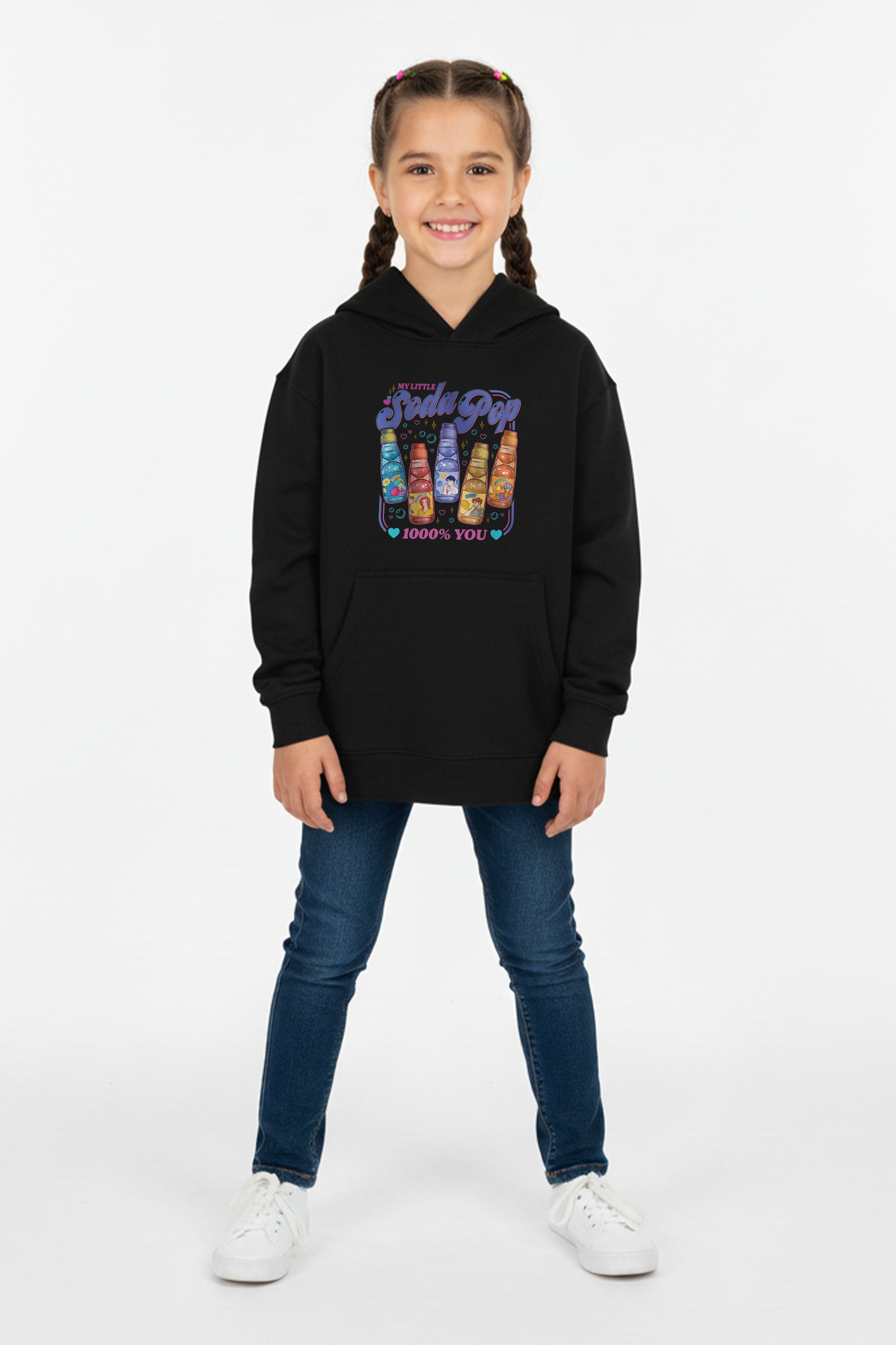 Kids Soda Pop Printed Hoodie