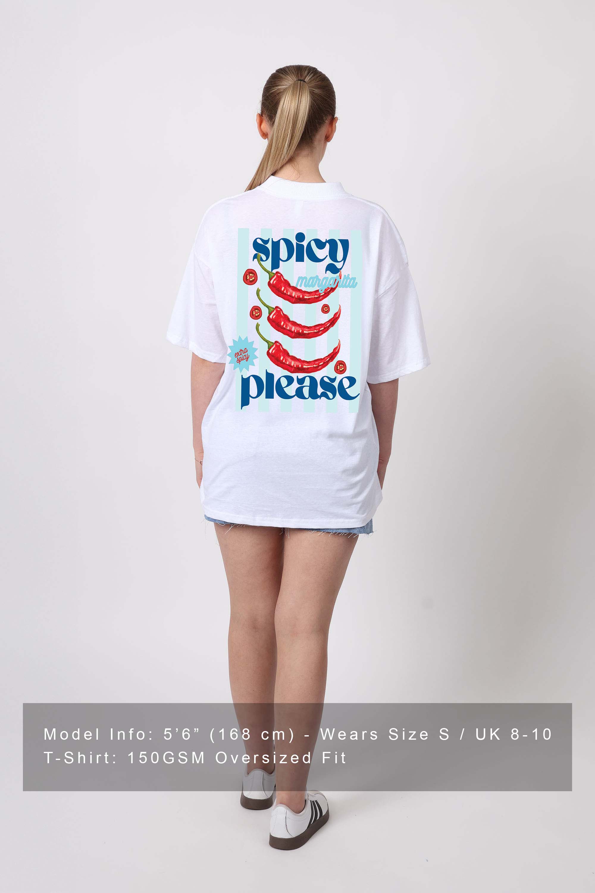 150GSM Oversized T-Shirts in Spicy Chilies Print