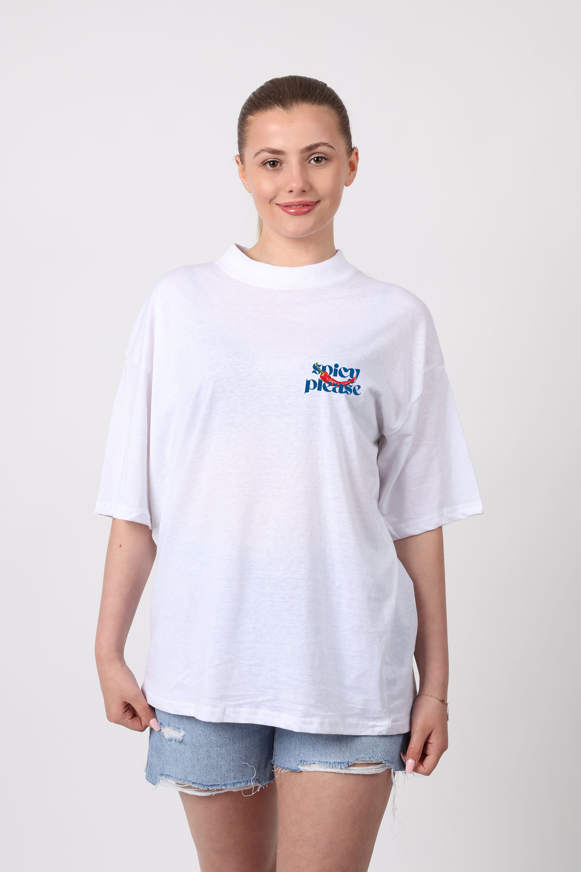 150GSM Oversized T-Shirts in Spicy Chilies Print