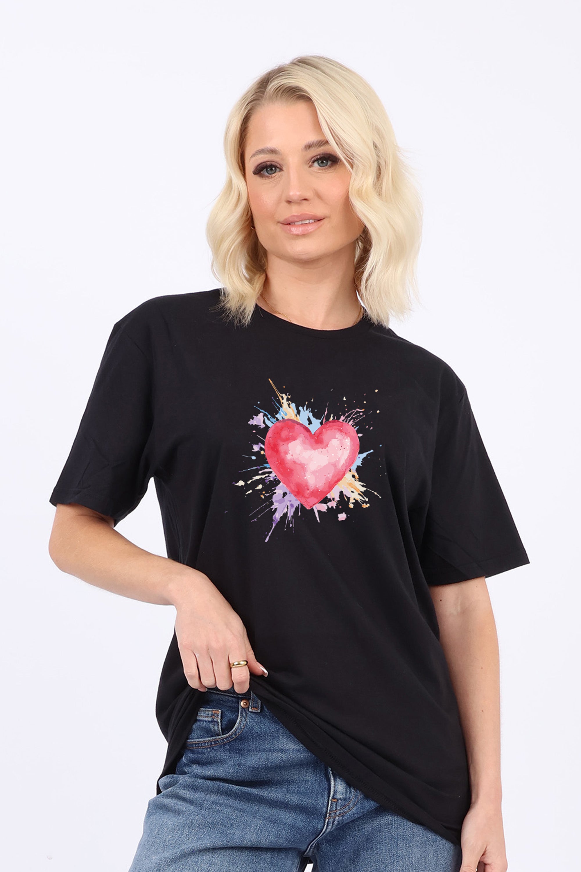 Heart With Pastel Splash T-Shirt
