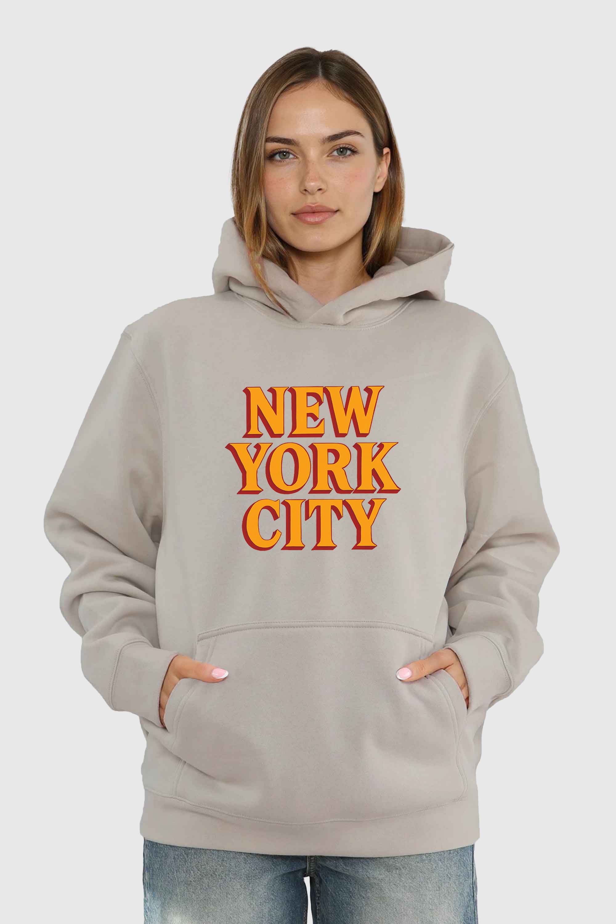Unisex 280GSM Blended New York City Printed Hoodie