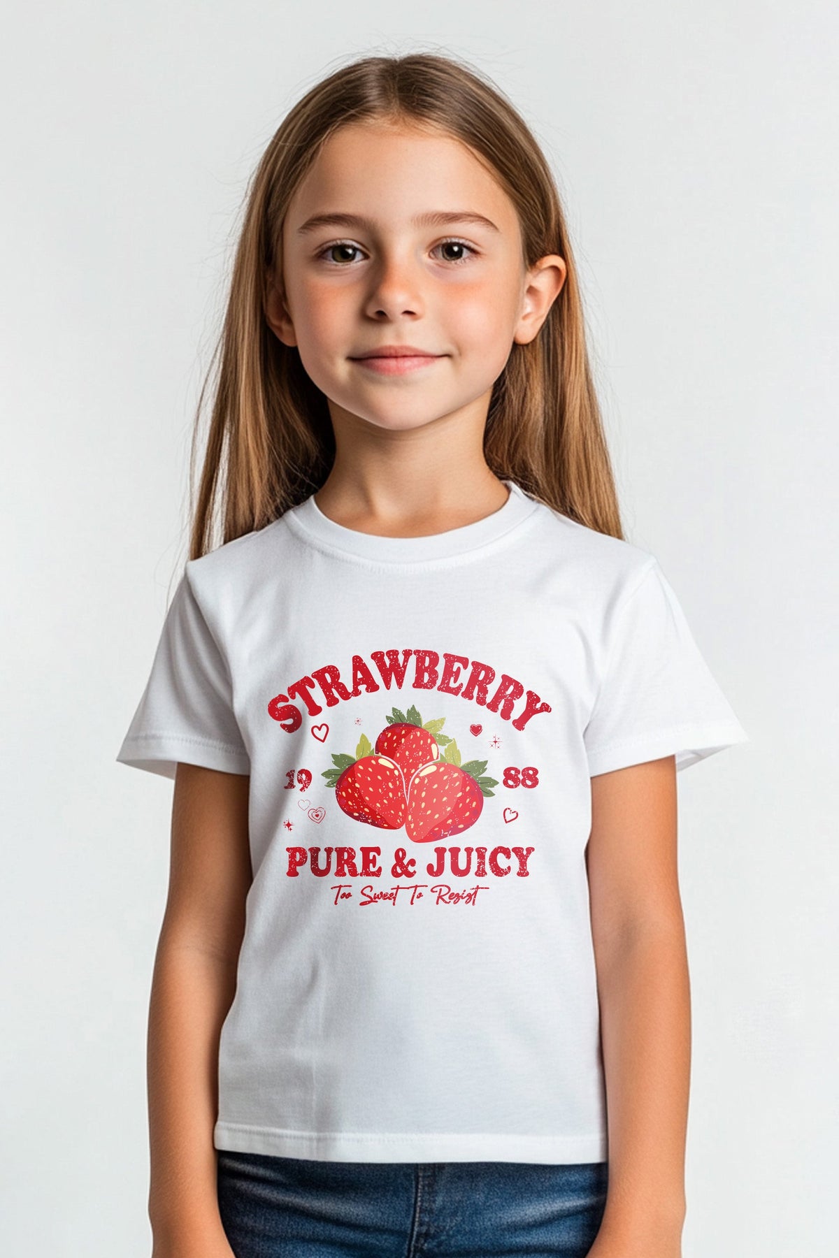 Kids Strawberry Printed T-Shirt