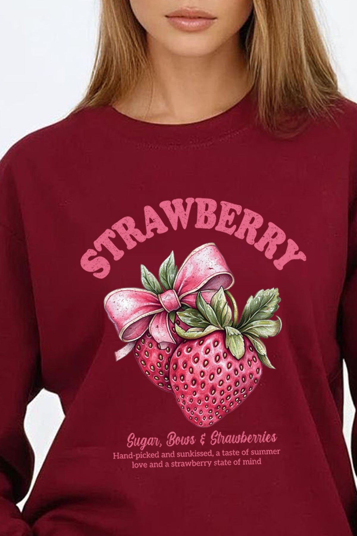 Strawberry Printed Sweatshirt