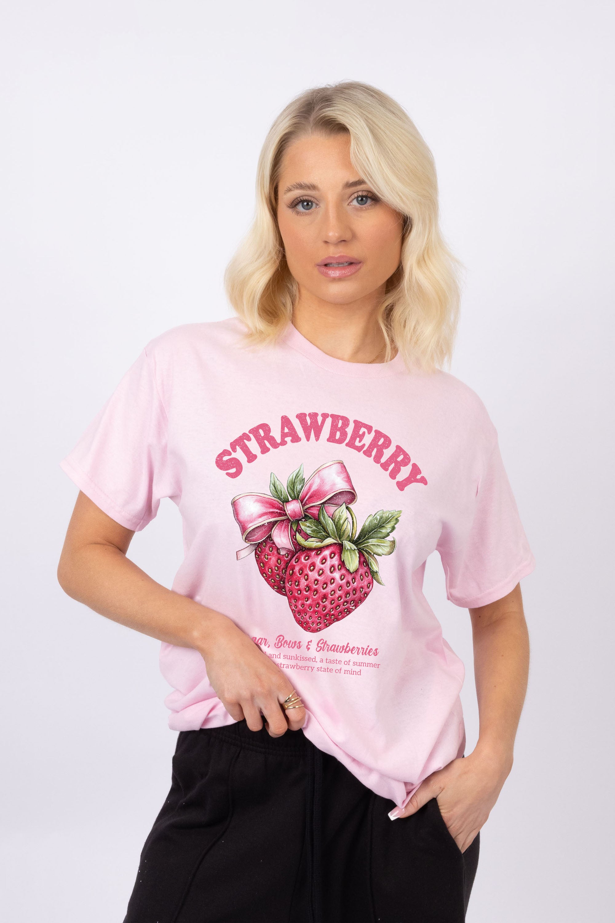 Strawberries Printed T-Shirt (Custom Pack)
