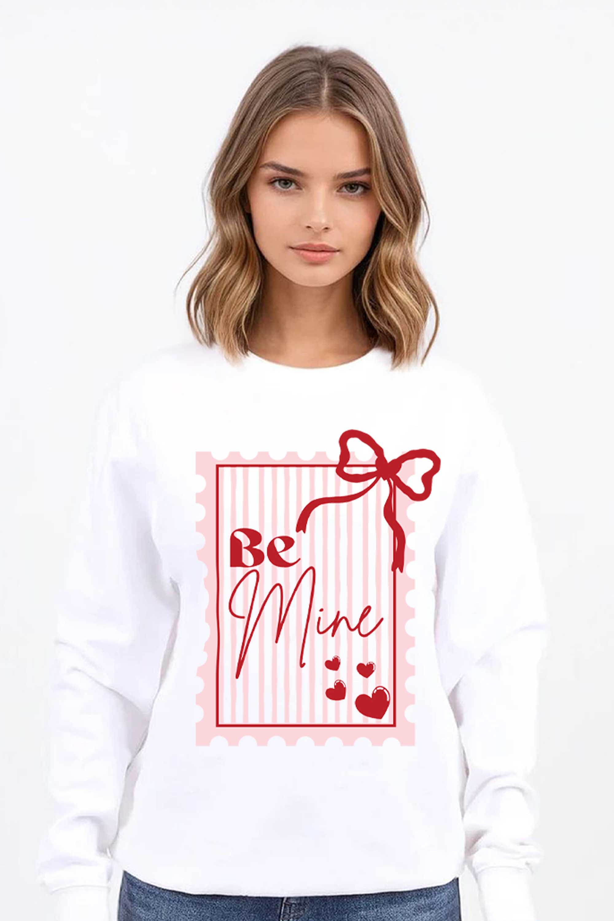 Be Mine Valentine Printed Sweatshirt