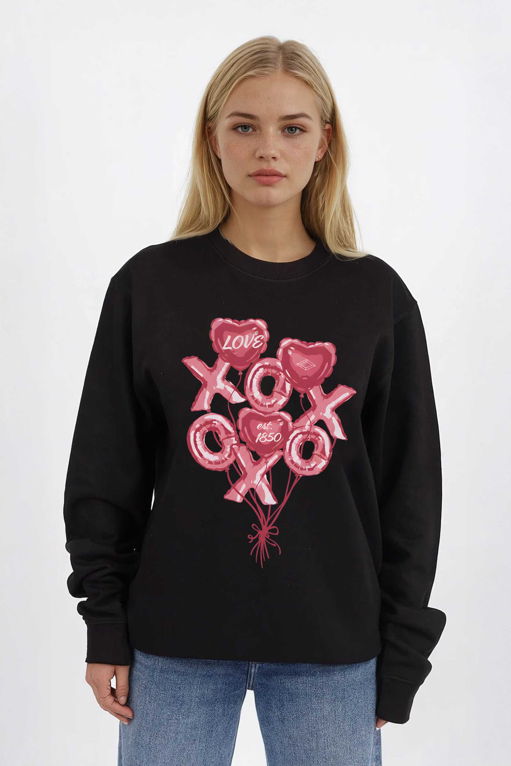 Valentine XOXO Love Printed Sweatshirt