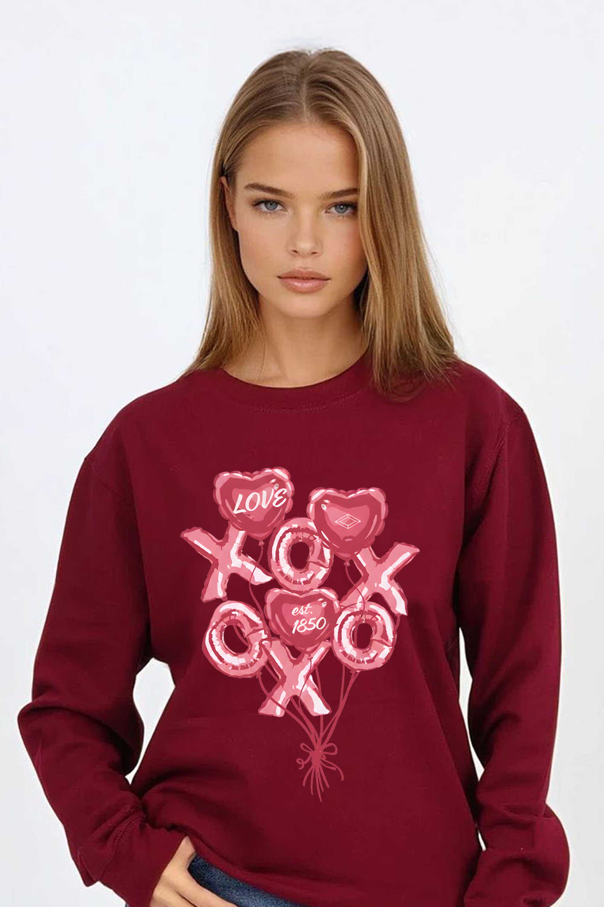 Valentine XOXO Love Printed Sweatshirt