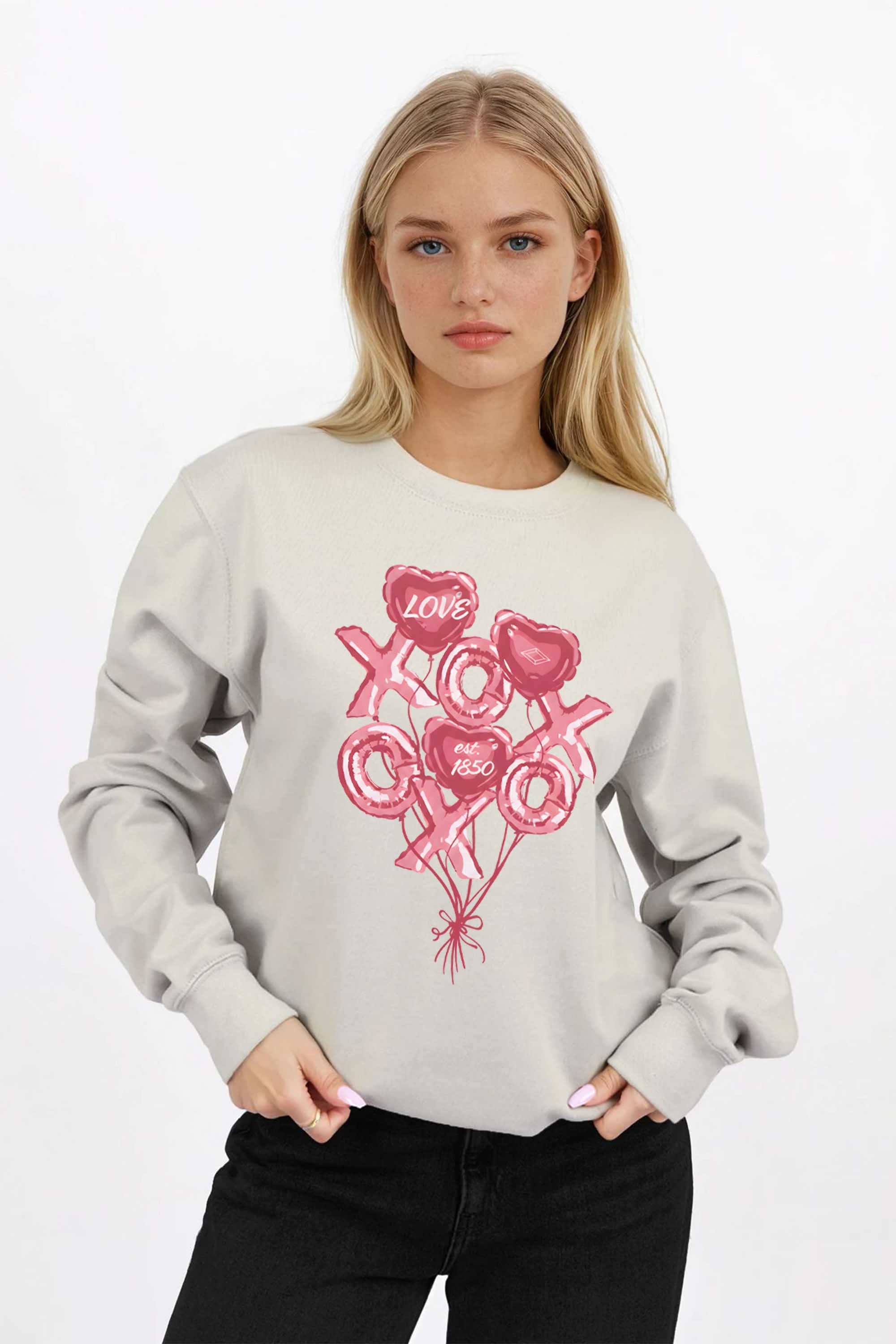 Valentine XOXO Love Printed Sweatshirt