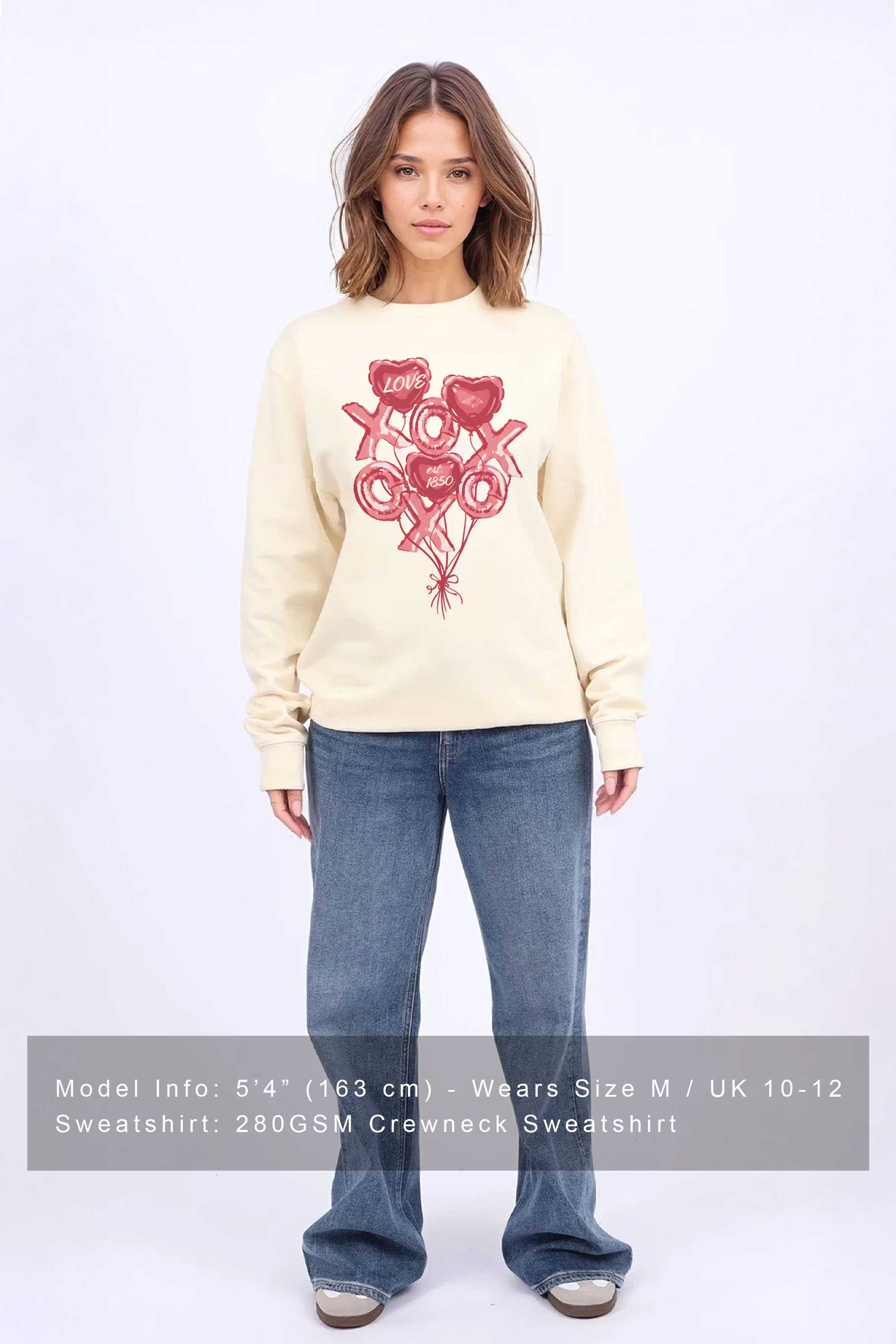 Valentine XOXO Love Printed Sweatshirt