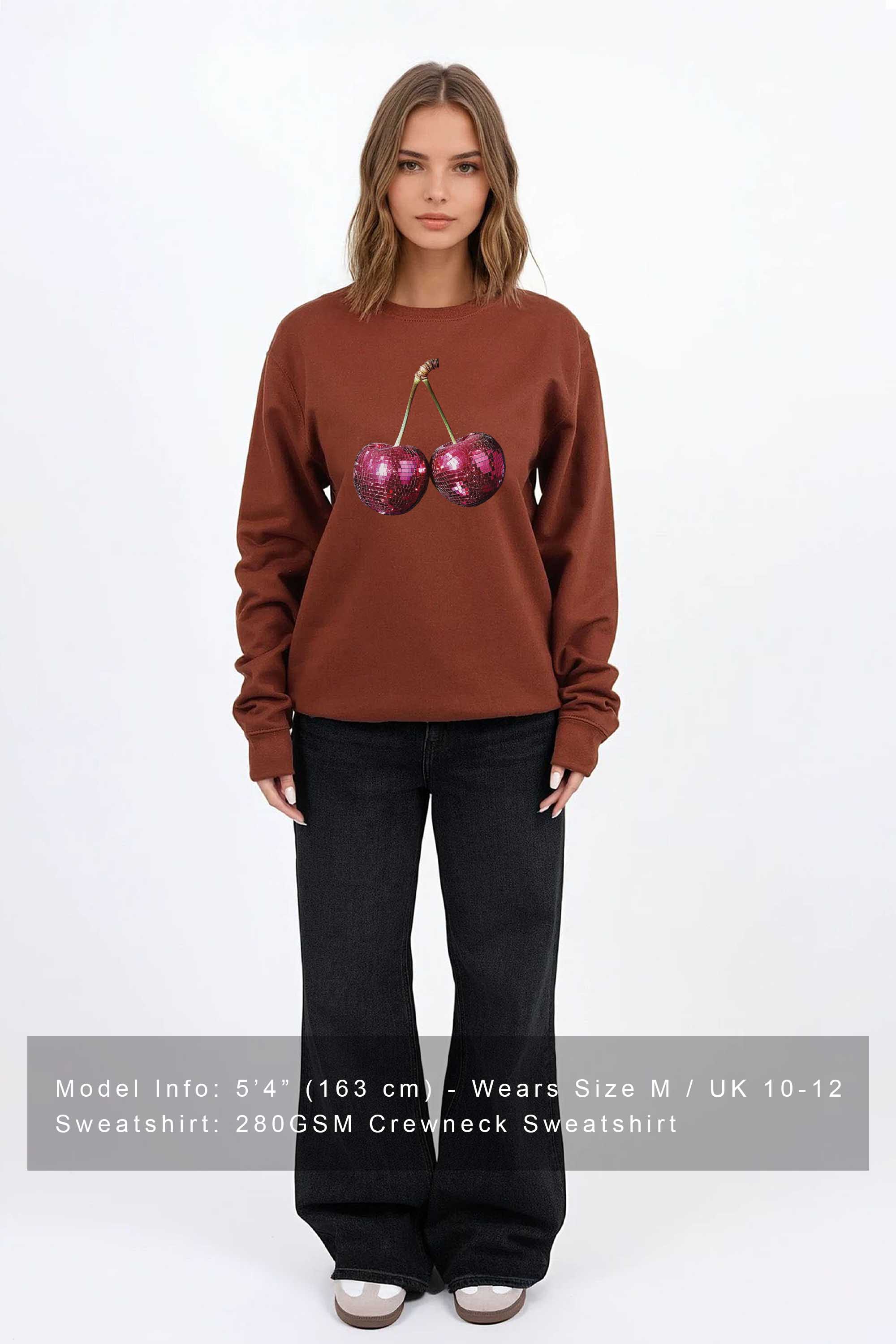 Disco Cherry Printed Sweatshirt
