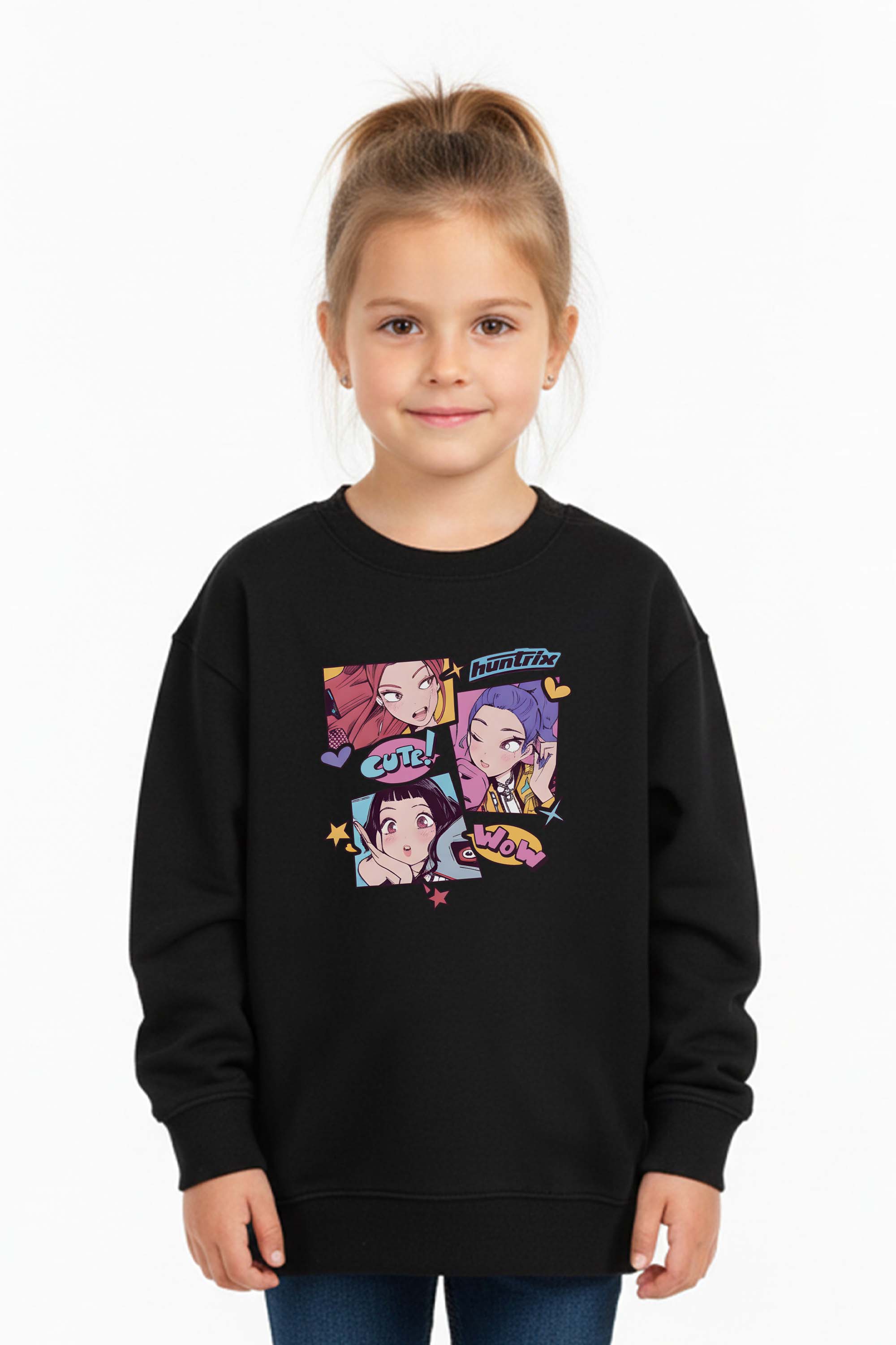 Kids Cute K-Pop Anime Graphic Sweatshirt