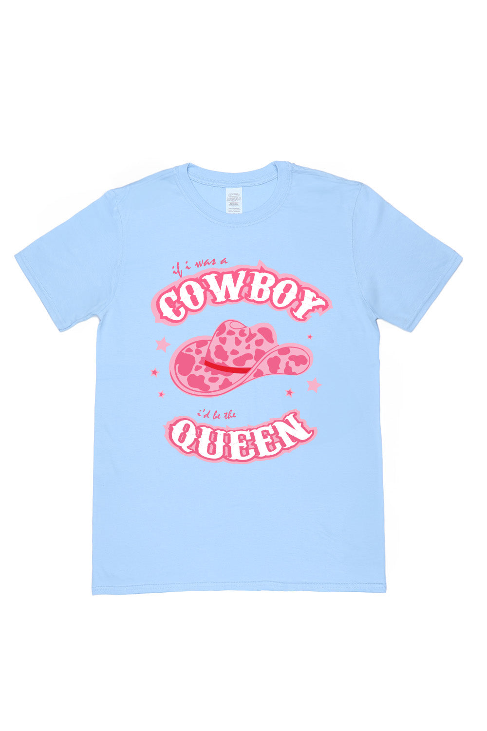 Cowboy Queen T-Shirt in Sky Blue (Custom Packs)