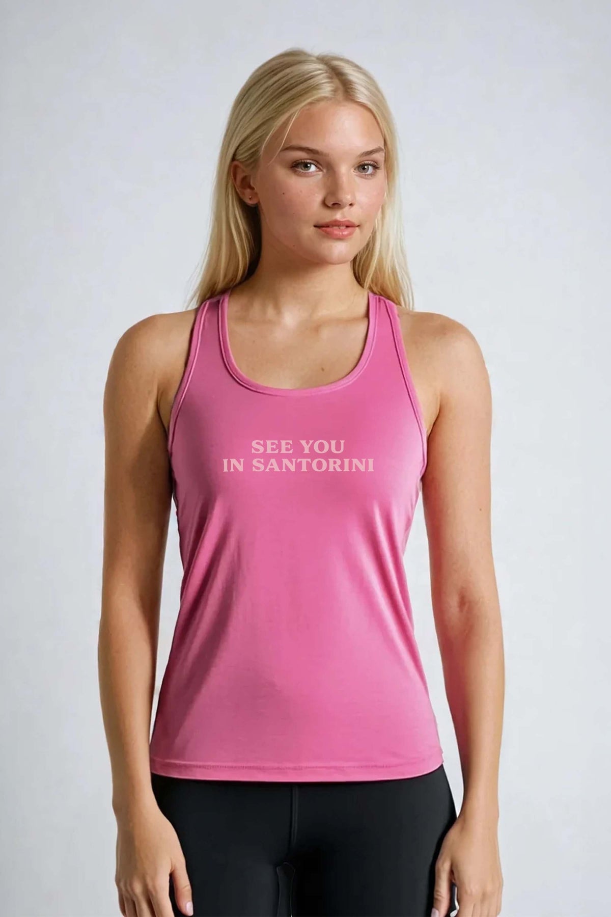See You in Santorini Printed Tank Top