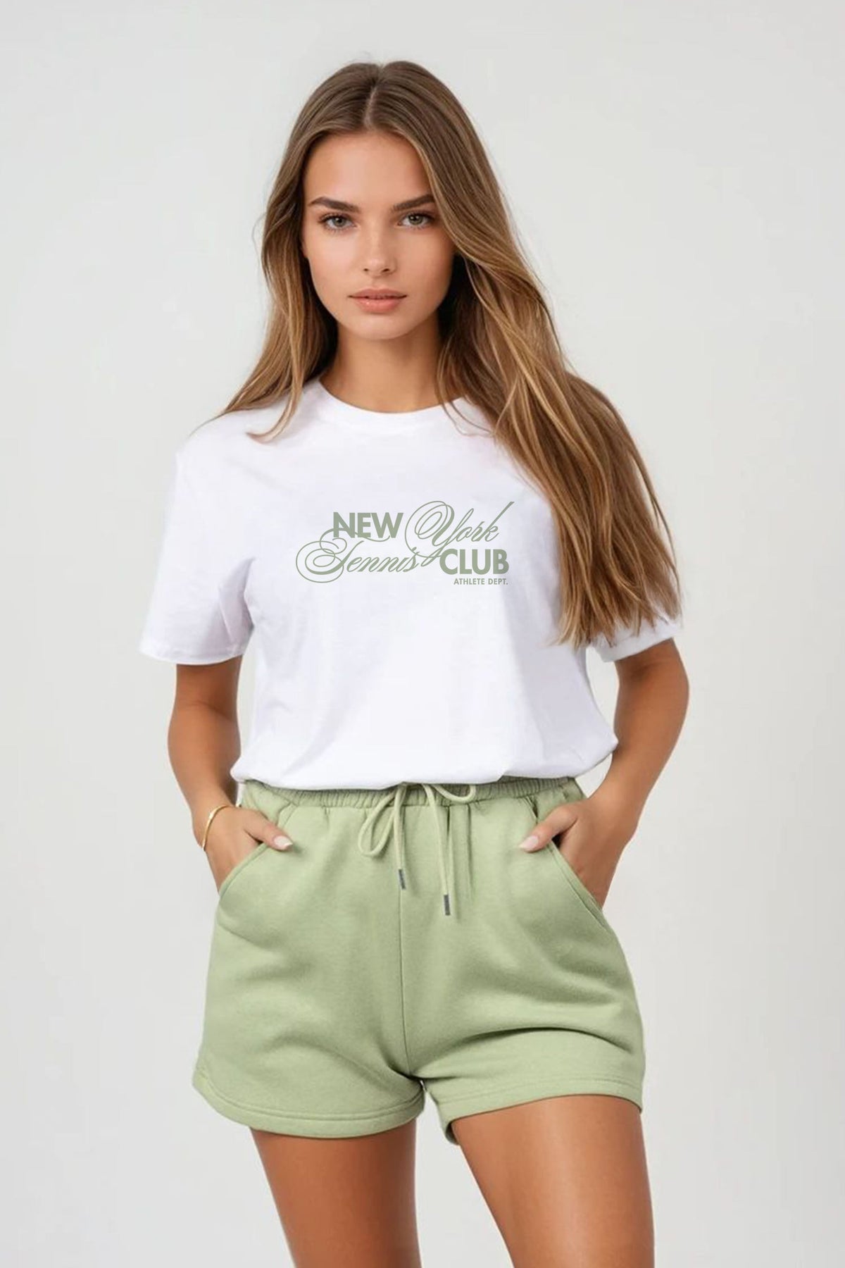 Regular Fit T-shirt Short Set In New York Tennis Club Print (Pack of 4 sets)