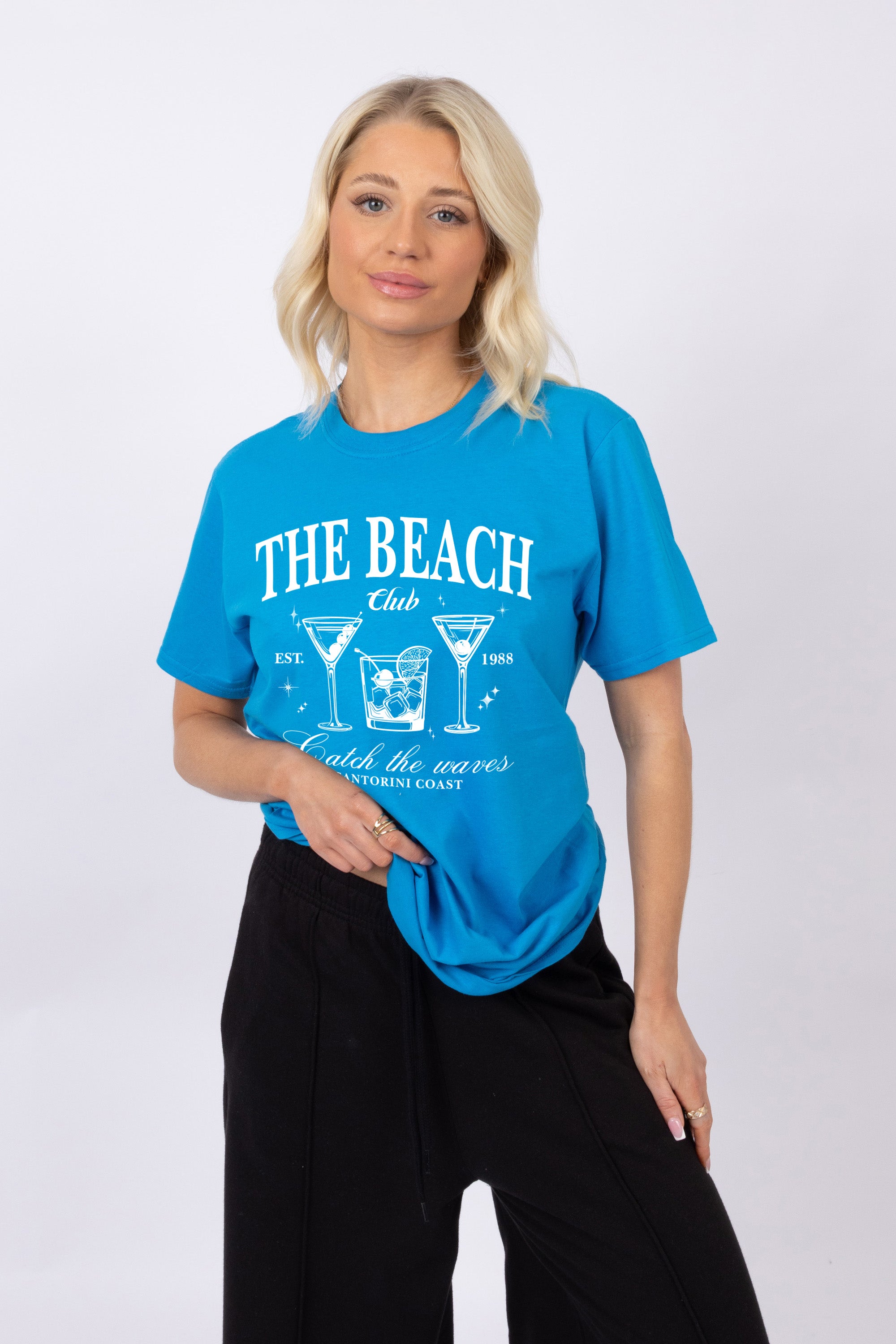 The Beach Club Cocktail Glass Printed T-Shirt (Custom Pack)