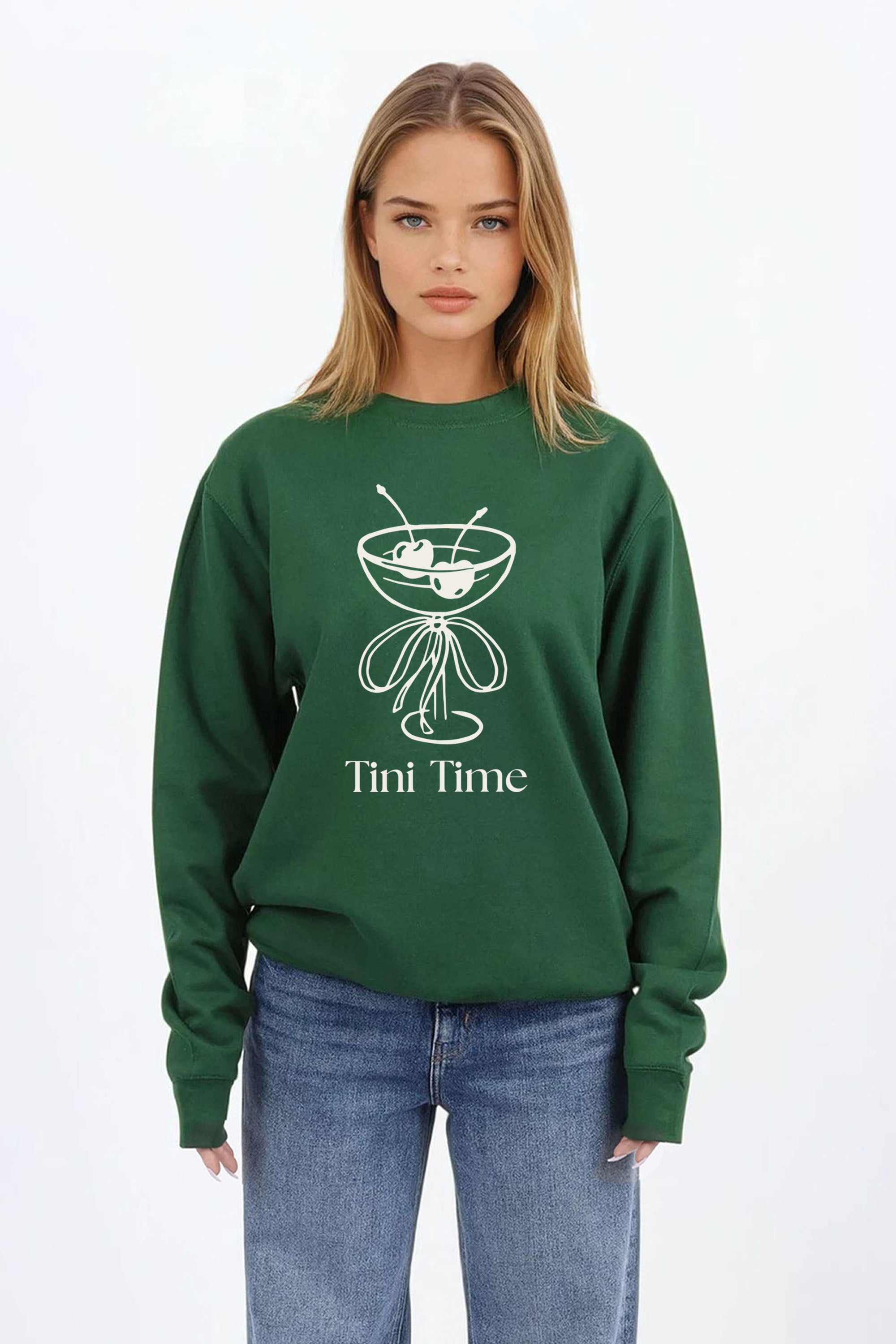 Tini Time Cocktail Graphic Printed Sweatshirt