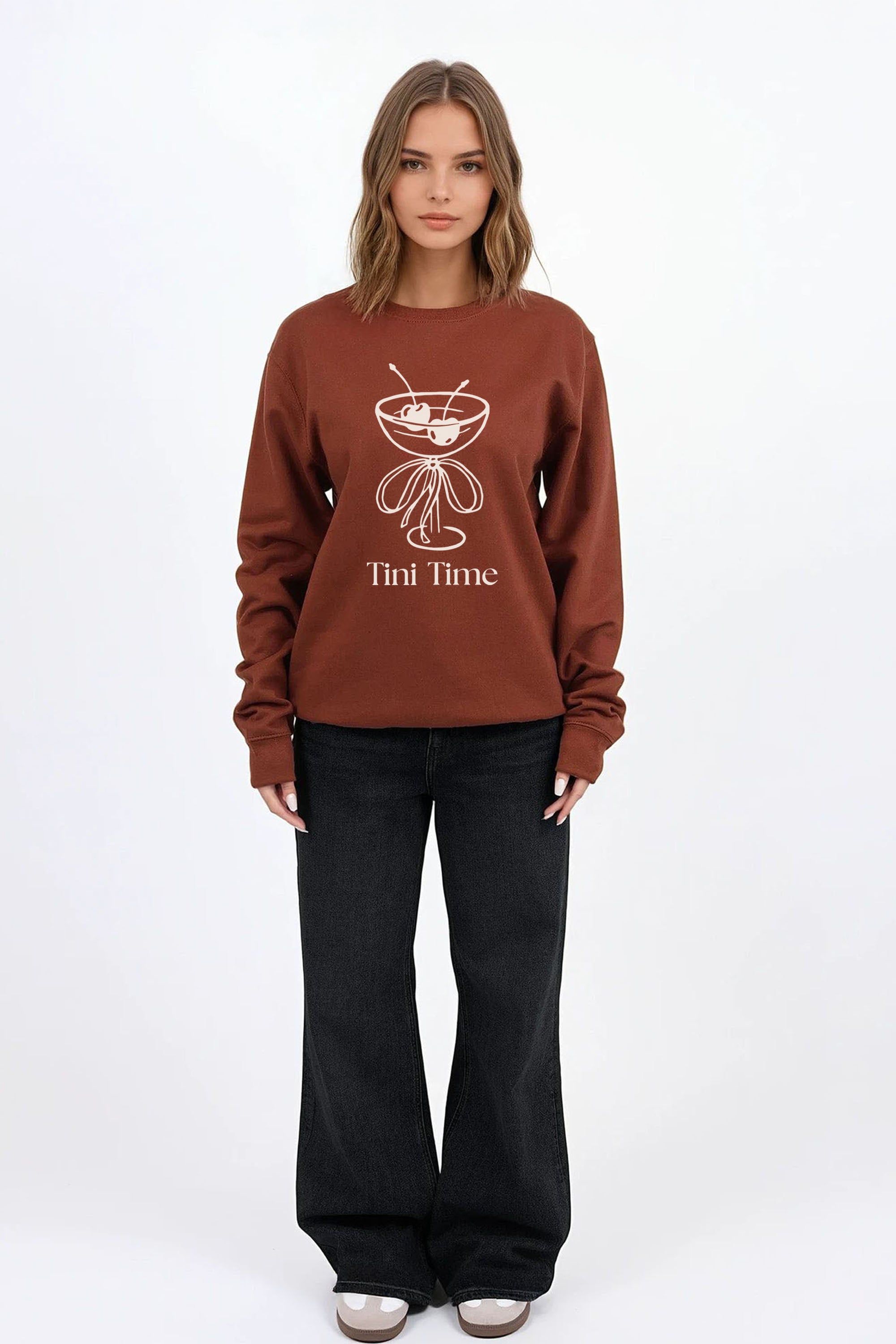 Tini Time Cocktail Graphic Printed Sweatshirt