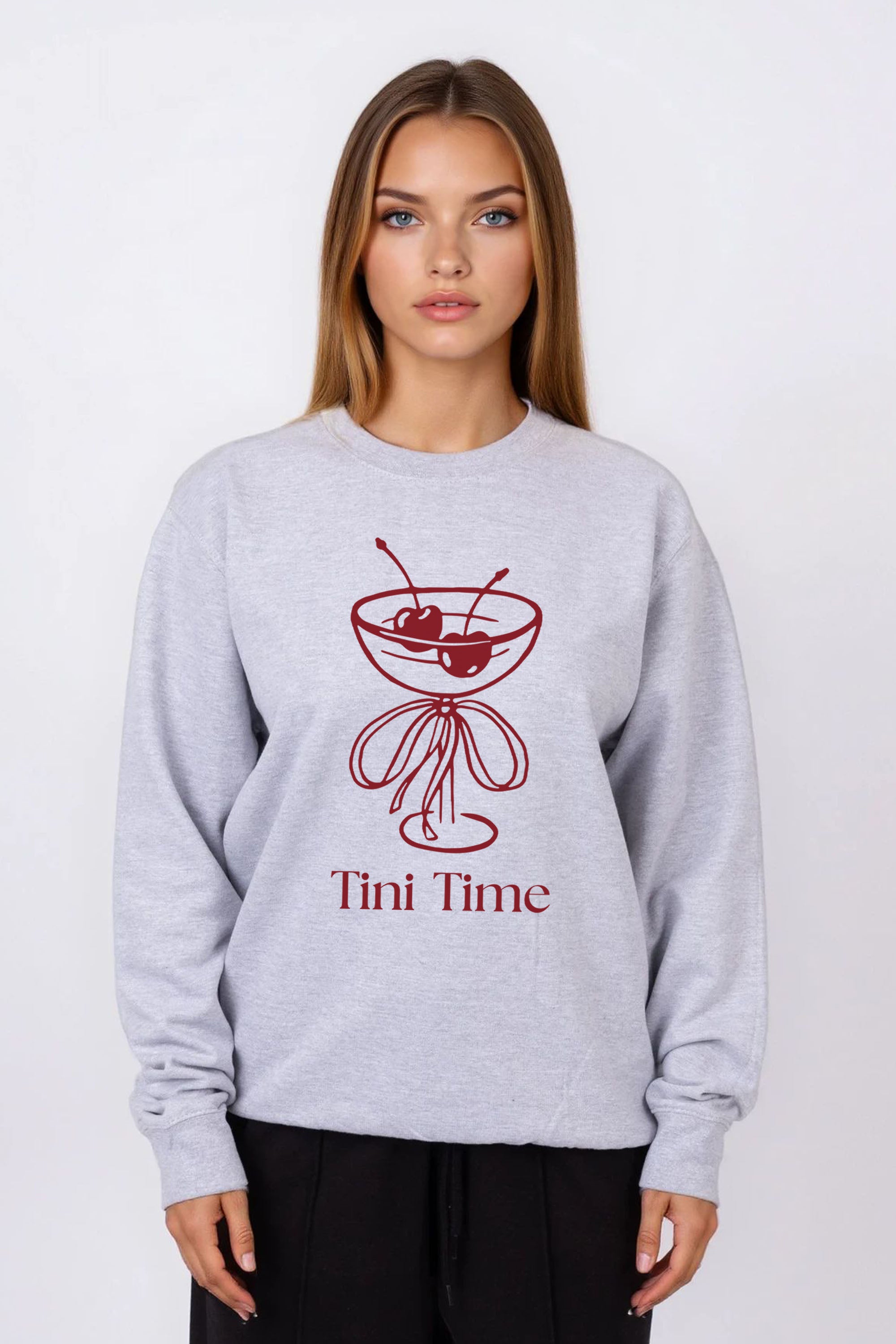 Tini Time Cocktail Graphic Printed Sweatshirt