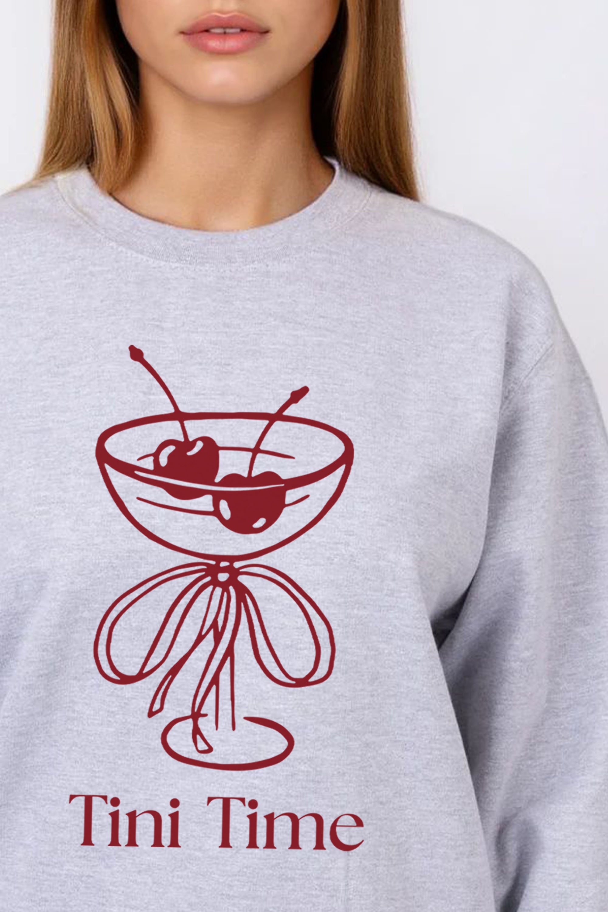 Tini Time Cocktail Graphic Printed Sweatshirt