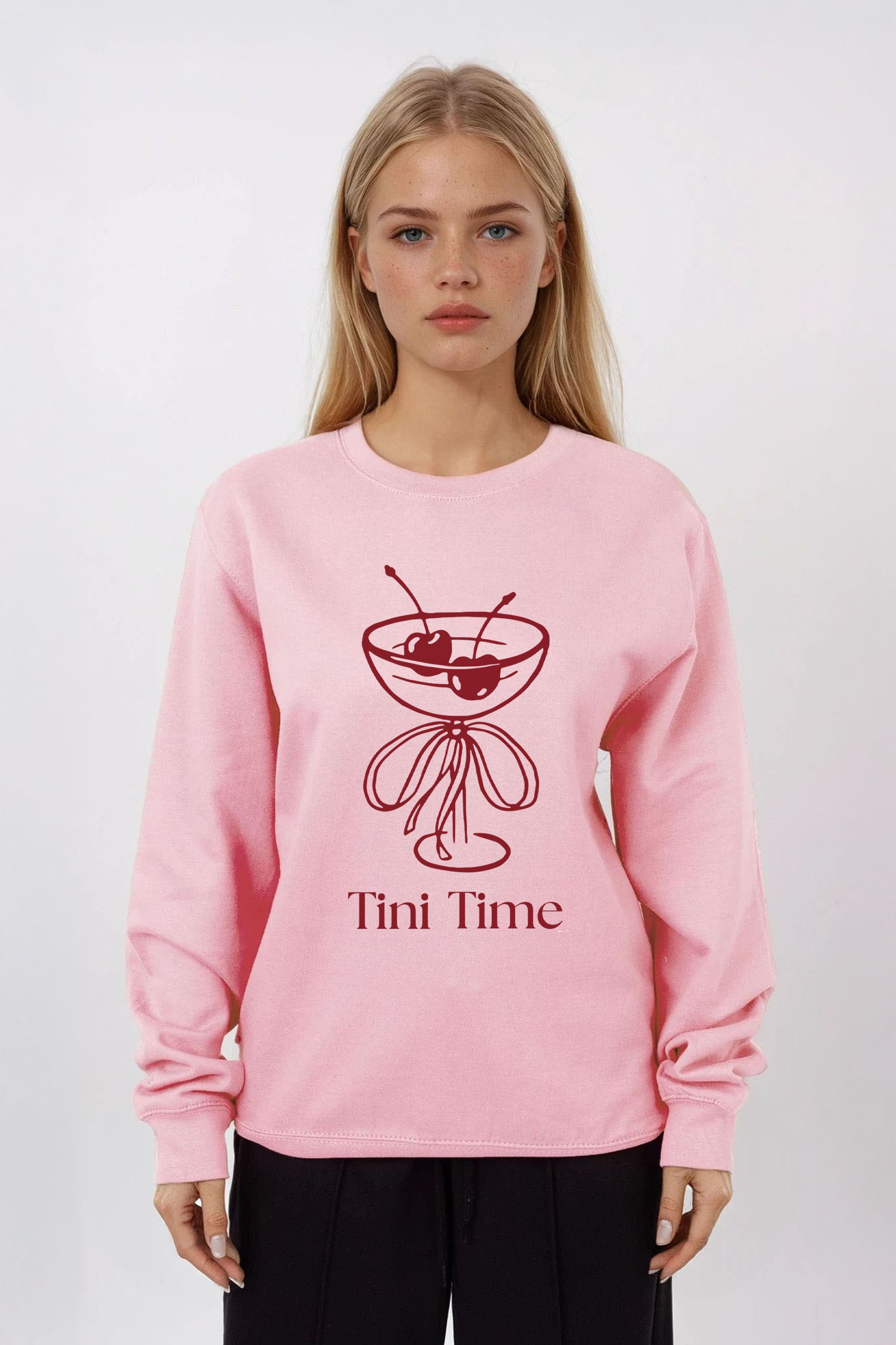 Tini Time Cocktail Graphic Printed Sweatshirt