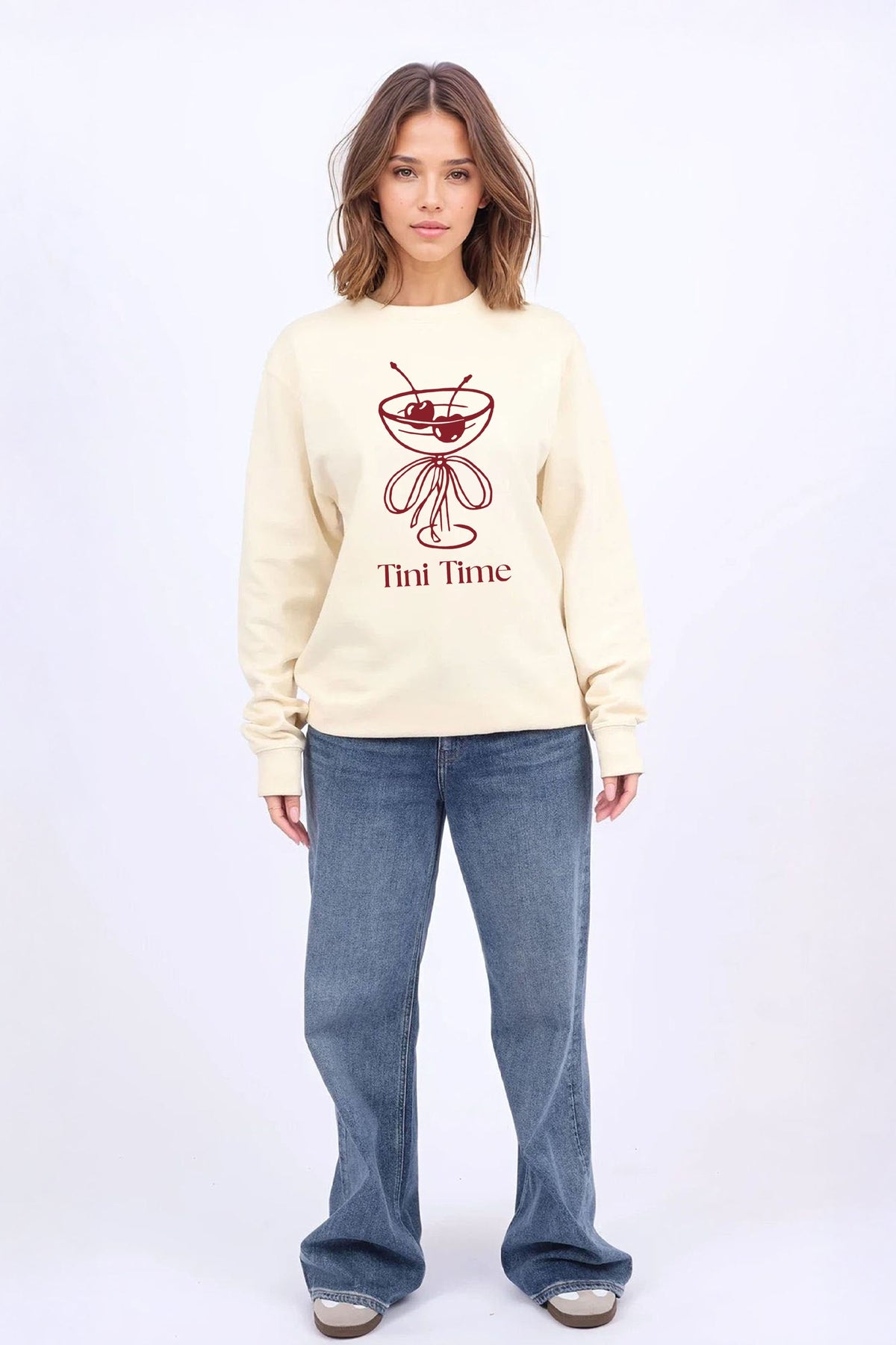 Tini Time Cocktail Graphic Printed Sweatshirt