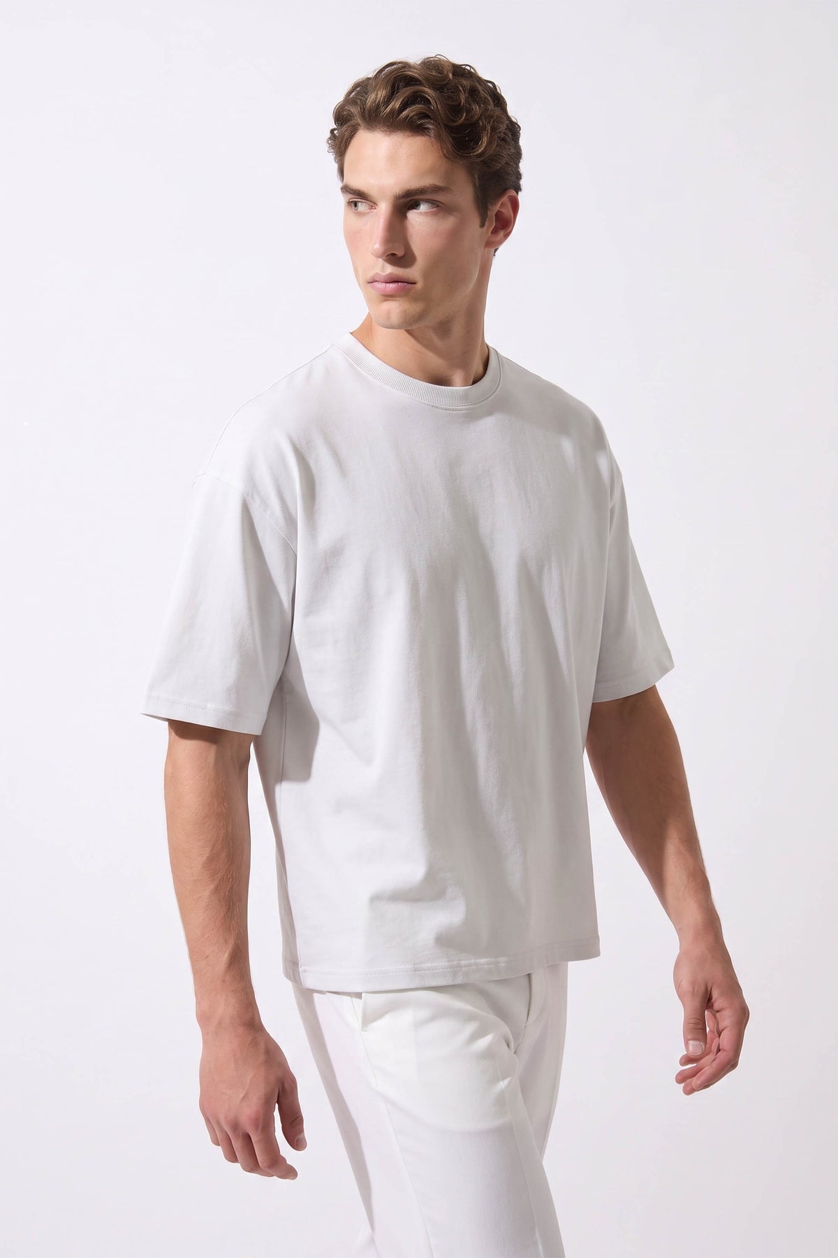 240GSM Boxy Relaxed Fit Plain T-Shirt