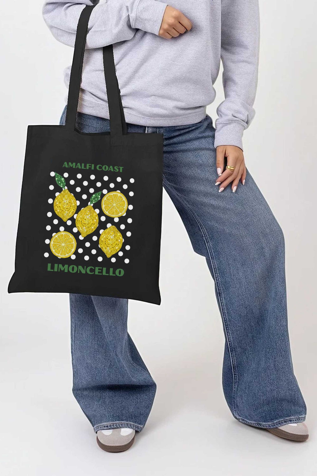 Amalfi Coast Lemon Printed Tote Bag