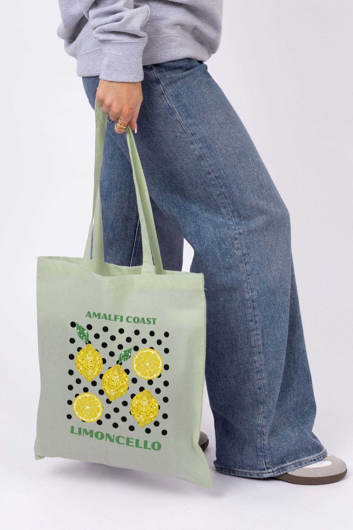 Amalfi Coast Lemon Printed Tote Bag