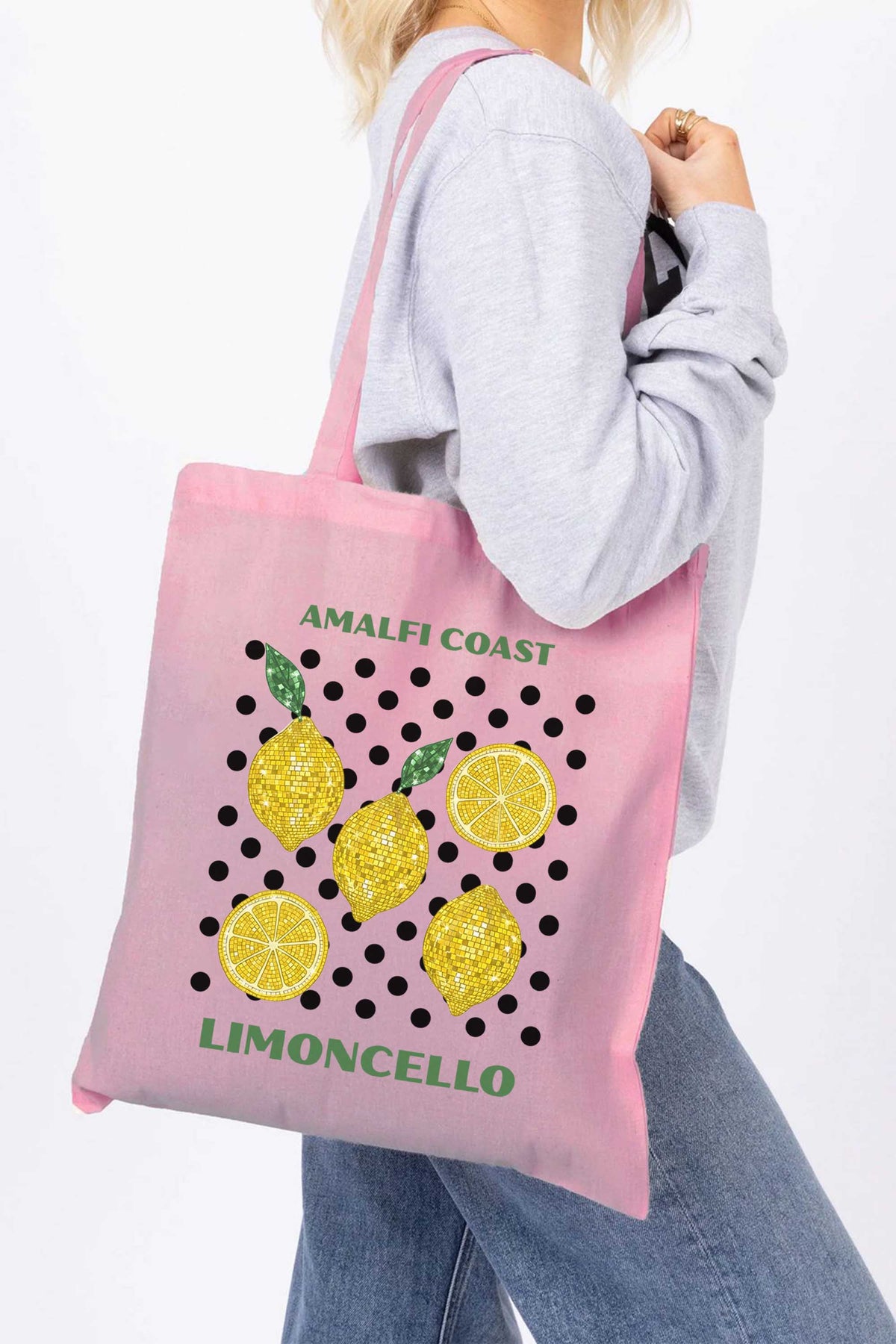 Amalfi Coast Lemon Printed Tote Bag