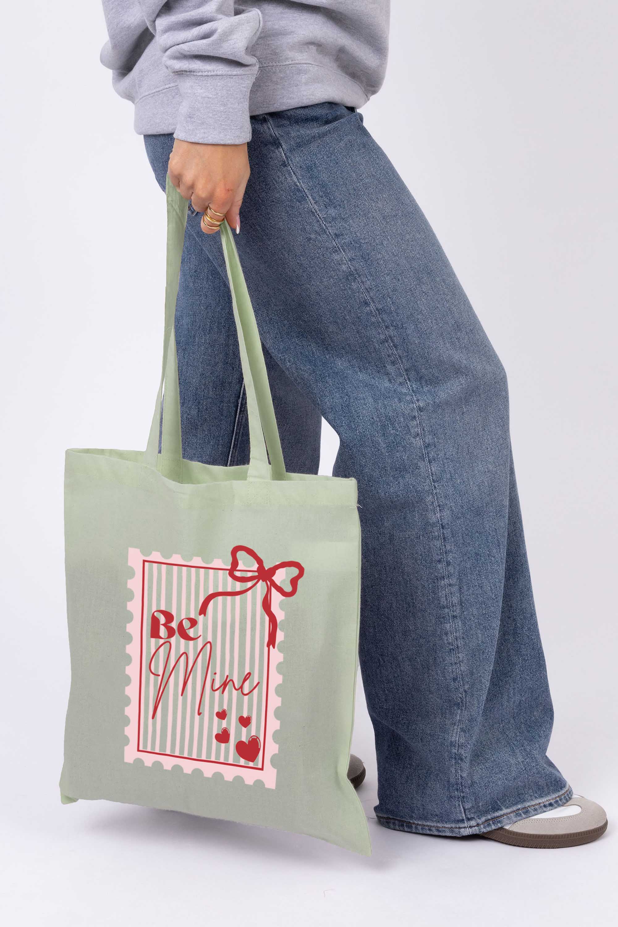 Be Mine Valentine Printed Cotton Tote Bag