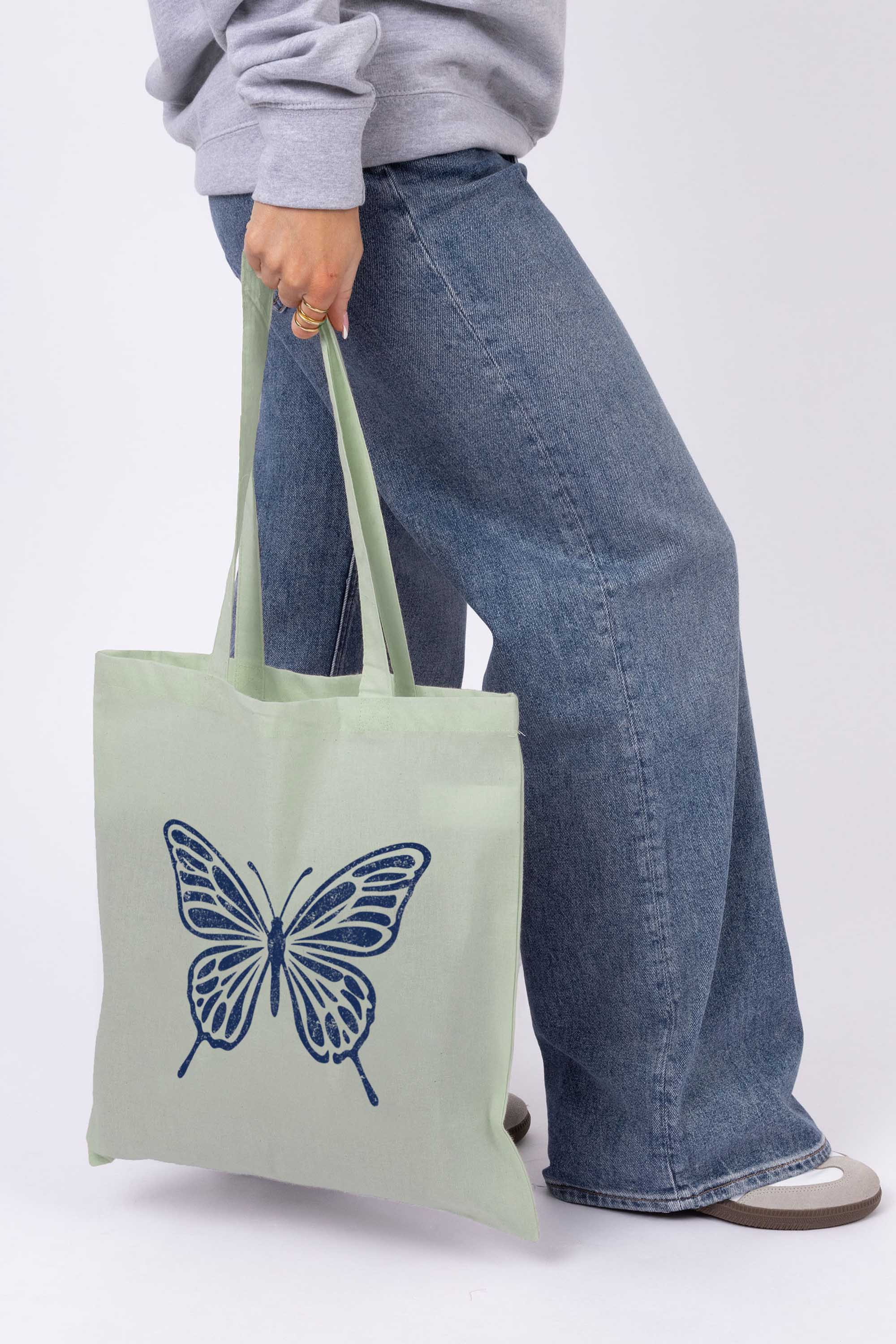 Butterfly Printed Tote Bag