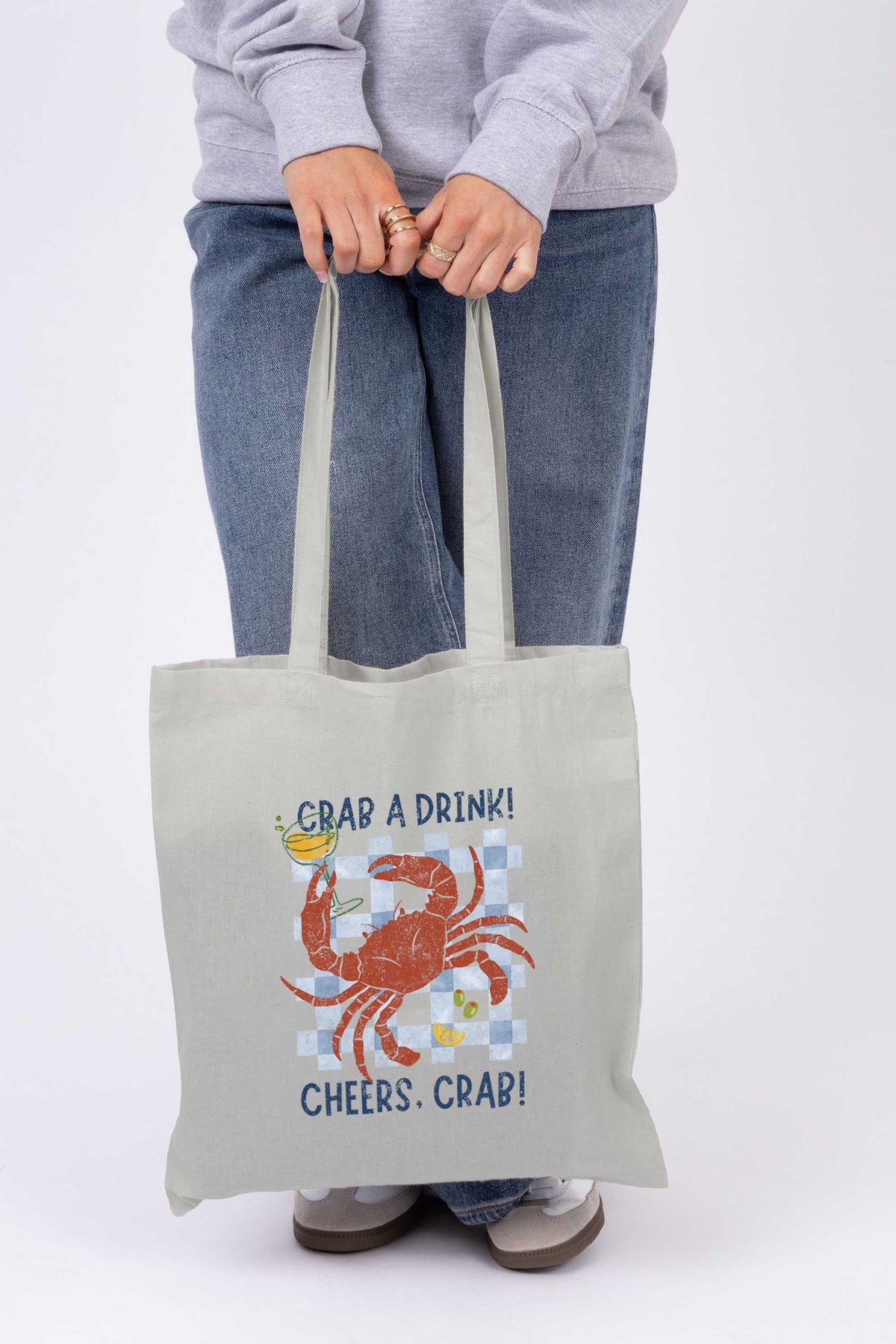 Crab a Drink Printed Tote bag
