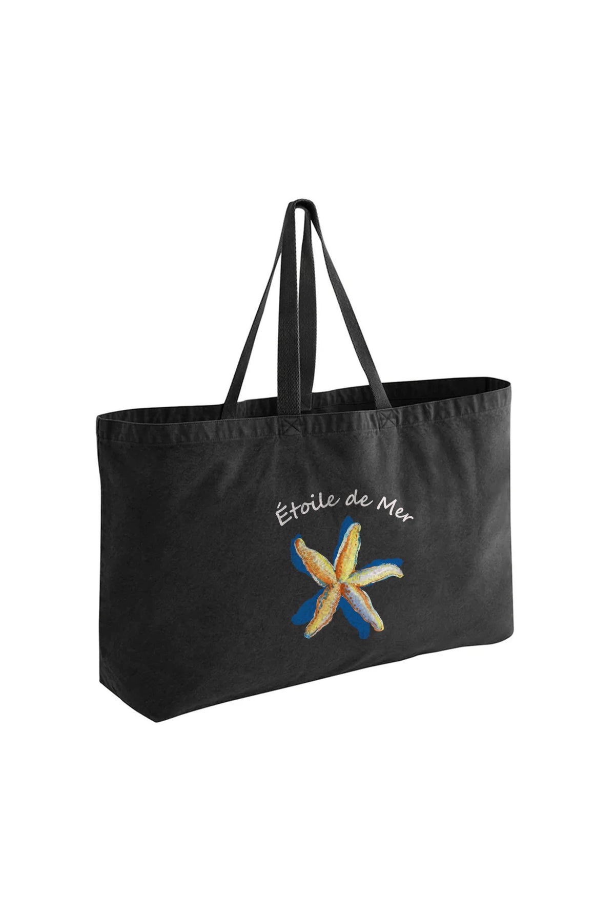 407gsm Acid Washed Étoile de Mer Starfish Printed Oversized Cotton Tote Bag