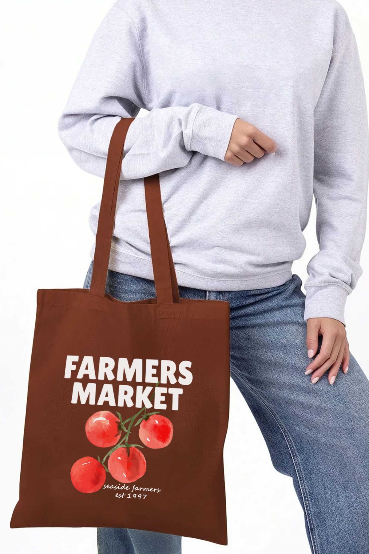 Farmers Market Printed Tote Bag