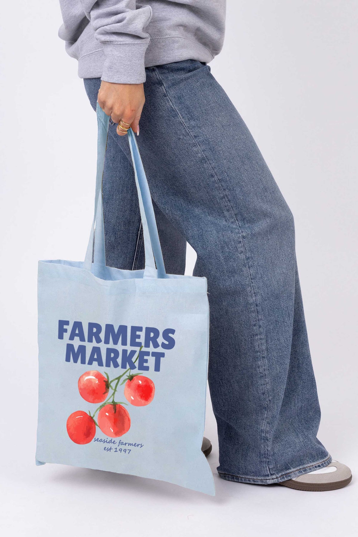 Farmers Market Printed Tote Bag