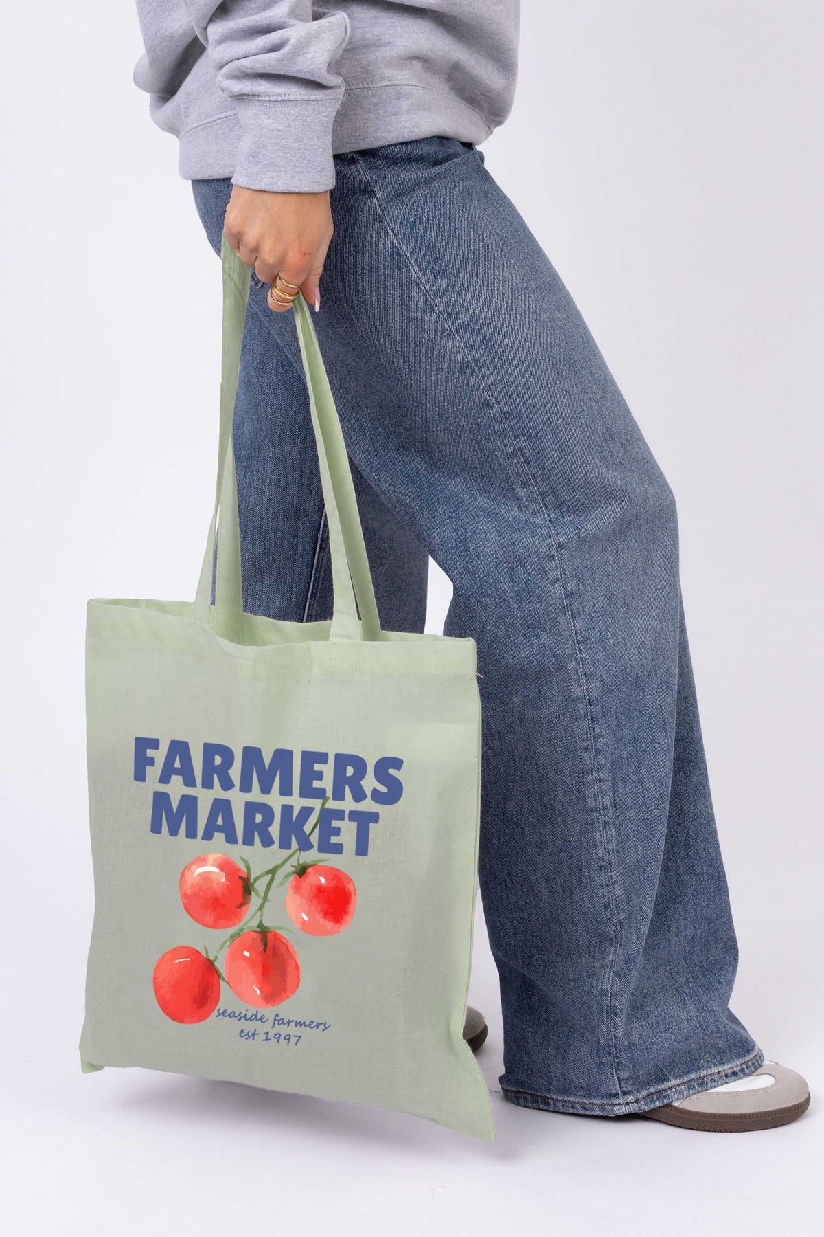 Farmers Market Printed Tote Bag