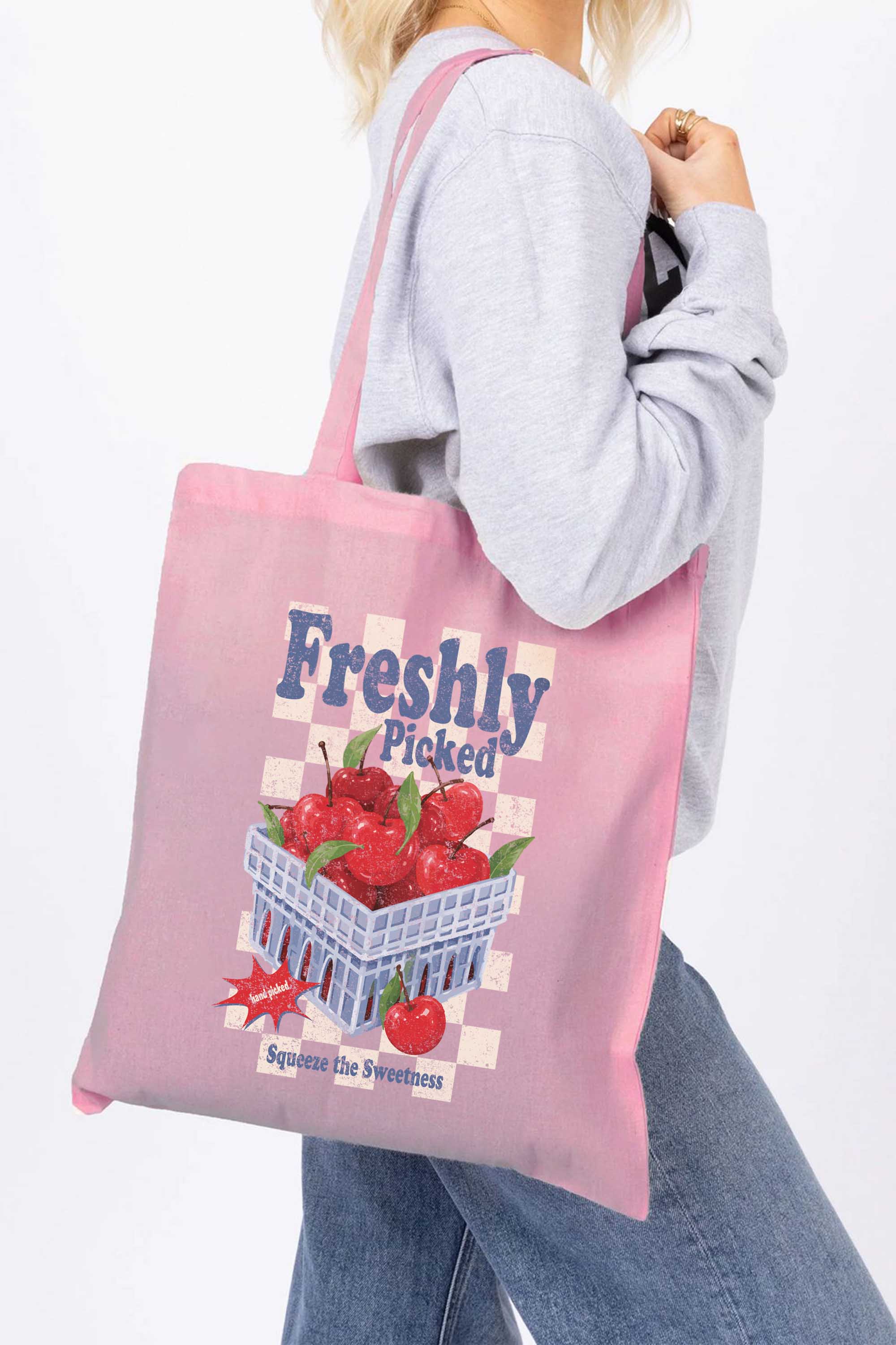 Freshly Picked Apples Printed Tote Bag