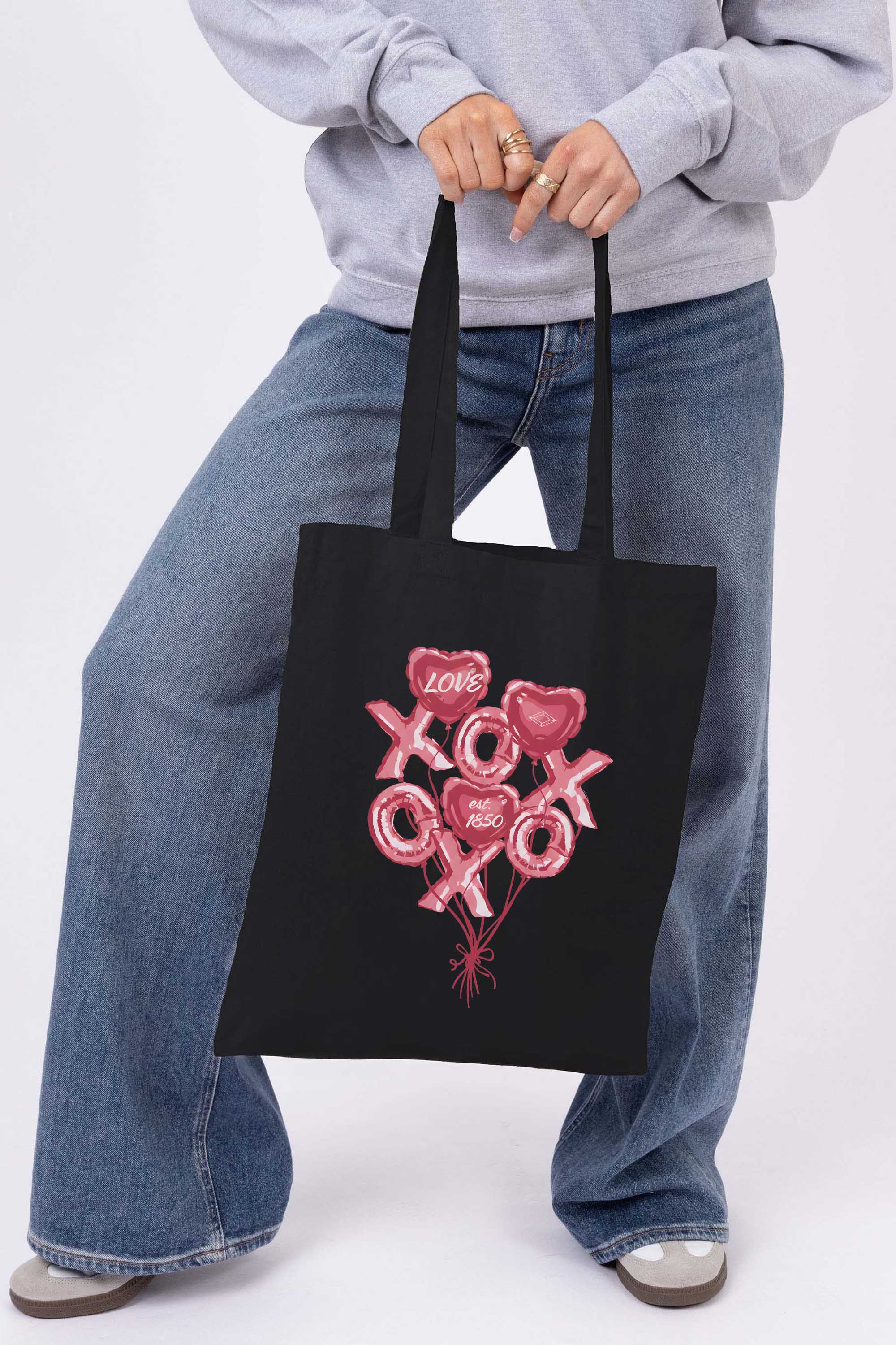 Valentine XOXO Love Printed Cotton Tote Bag