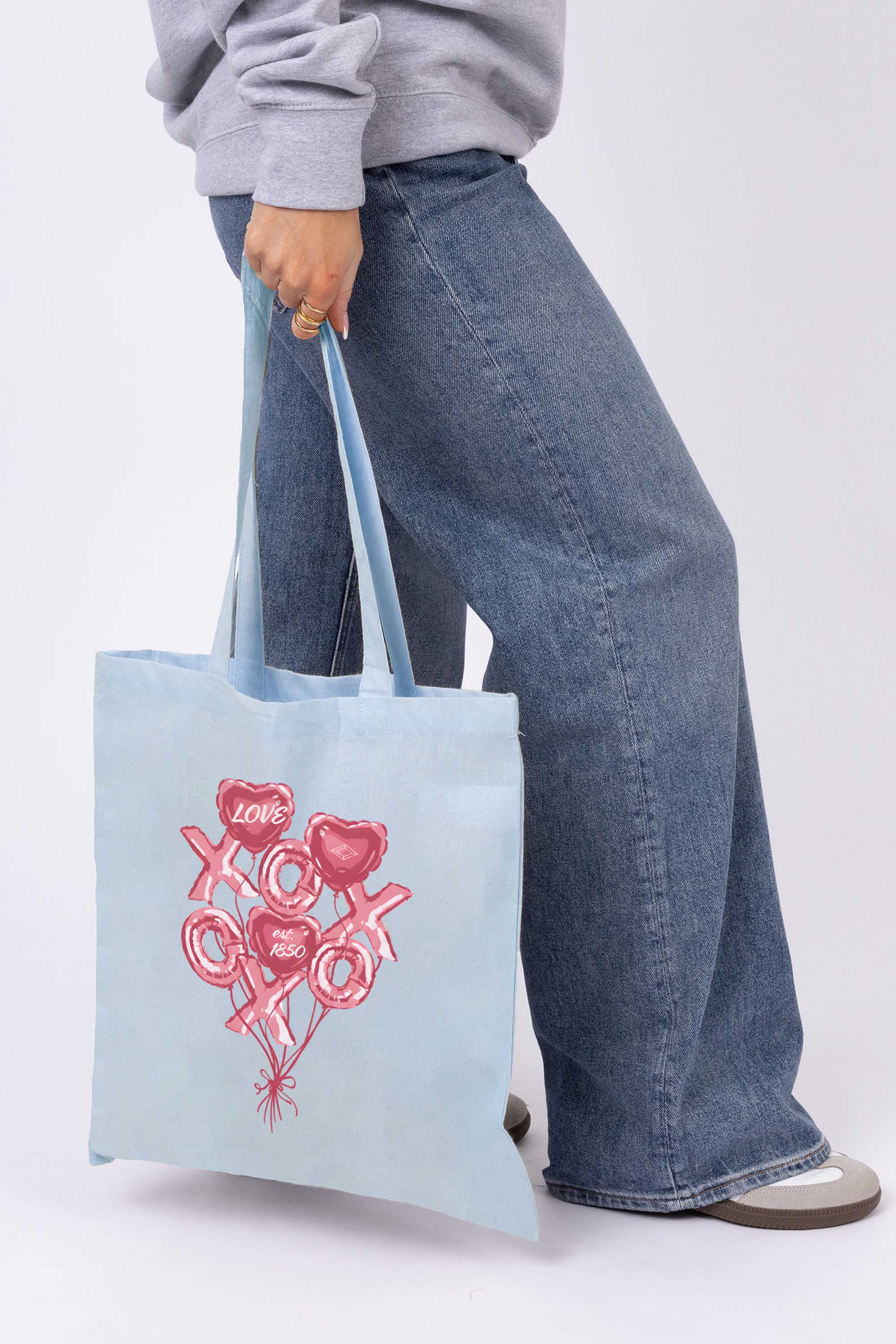 Valentine XOXO Love Printed Cotton Tote Bag