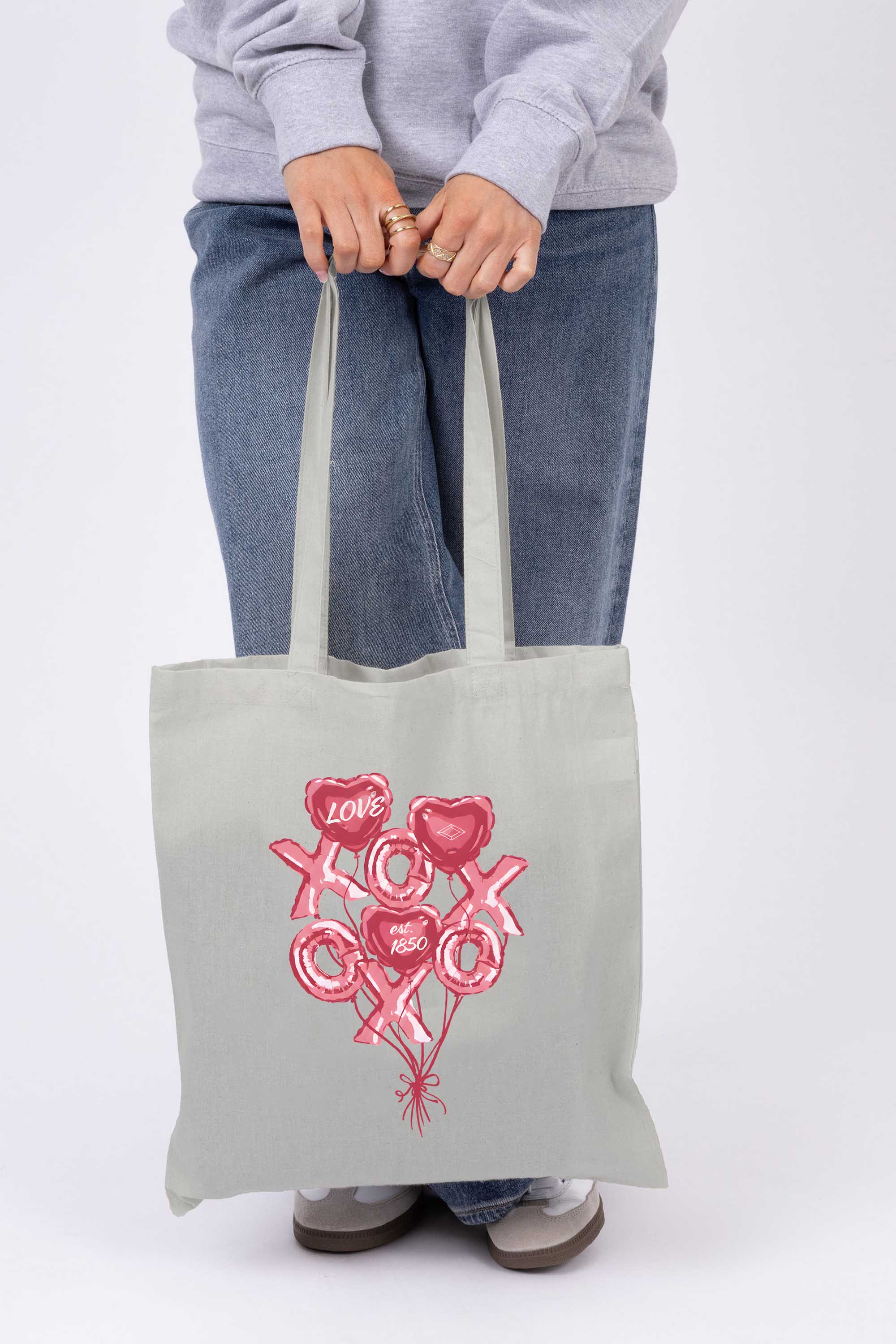 Valentine XOXO Love Printed Cotton Tote Bag