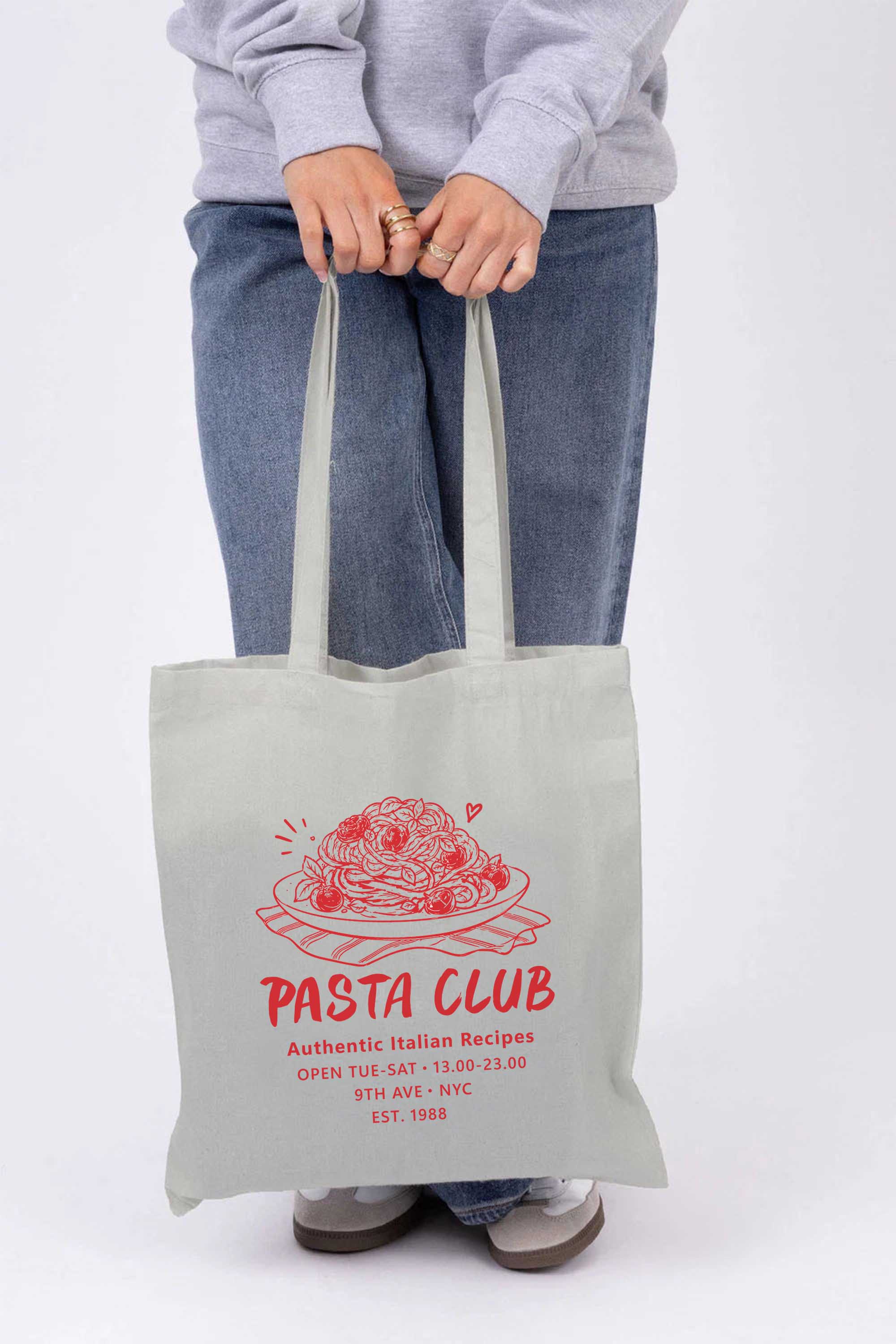 Pasta Club Printed Tote Bag