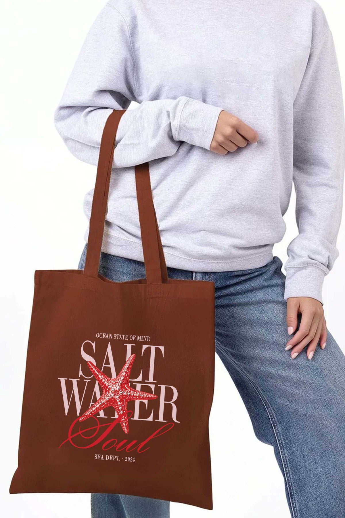 Salt Water Soul Printed Tote Bag