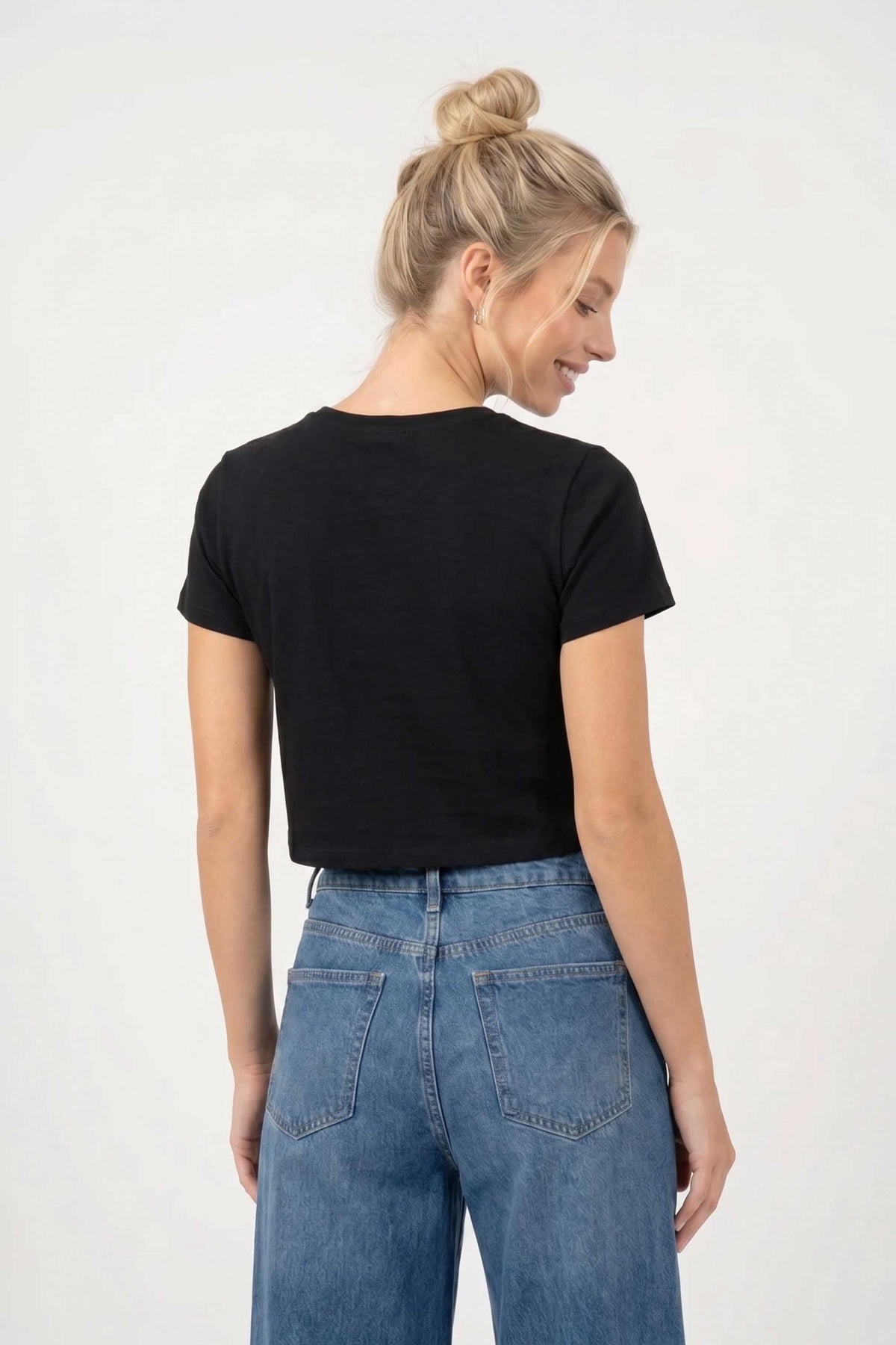 Cropped T-shirt in Pure Bananas Print