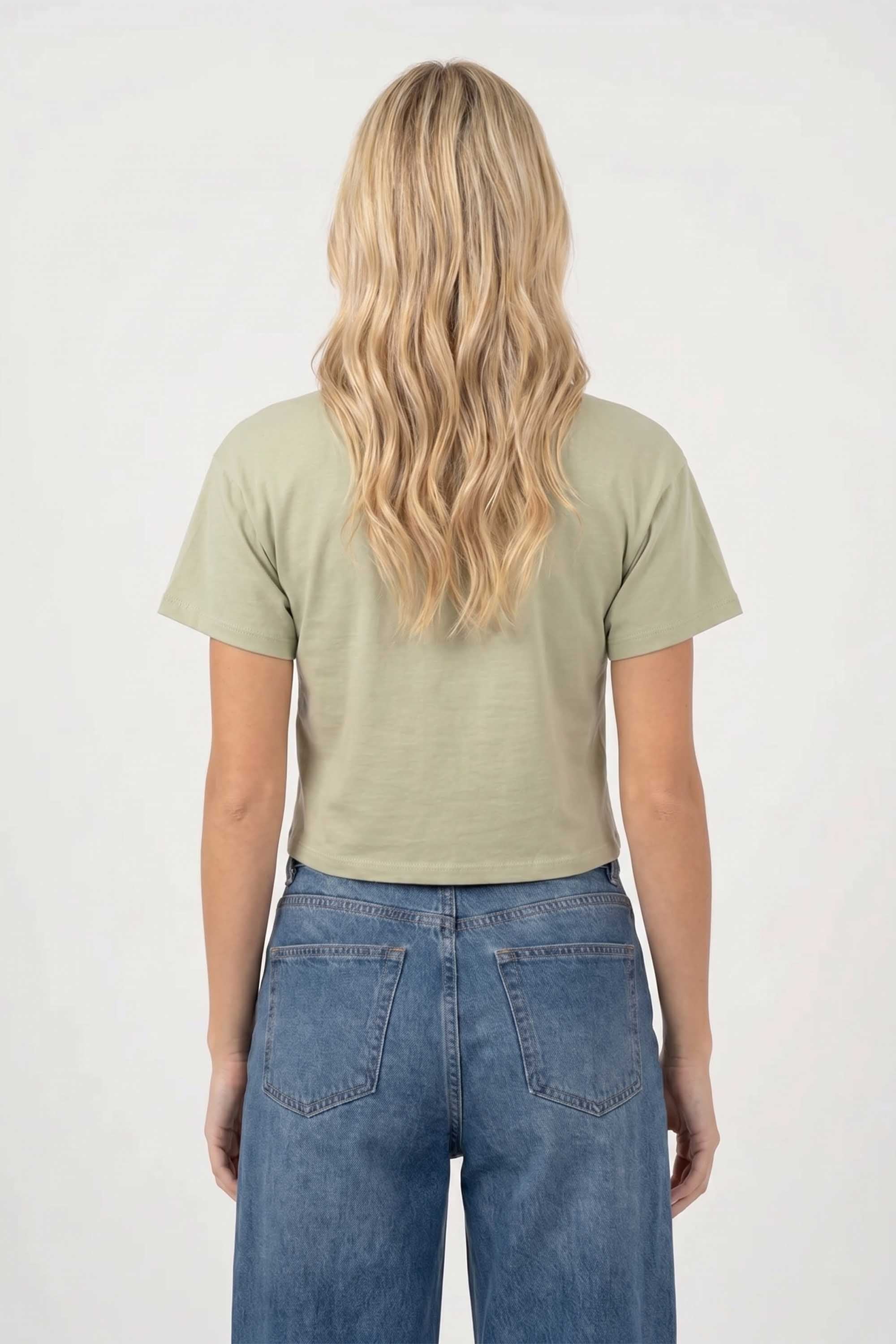 Cropped T-shirt in Slow Monday Coffee Club Print