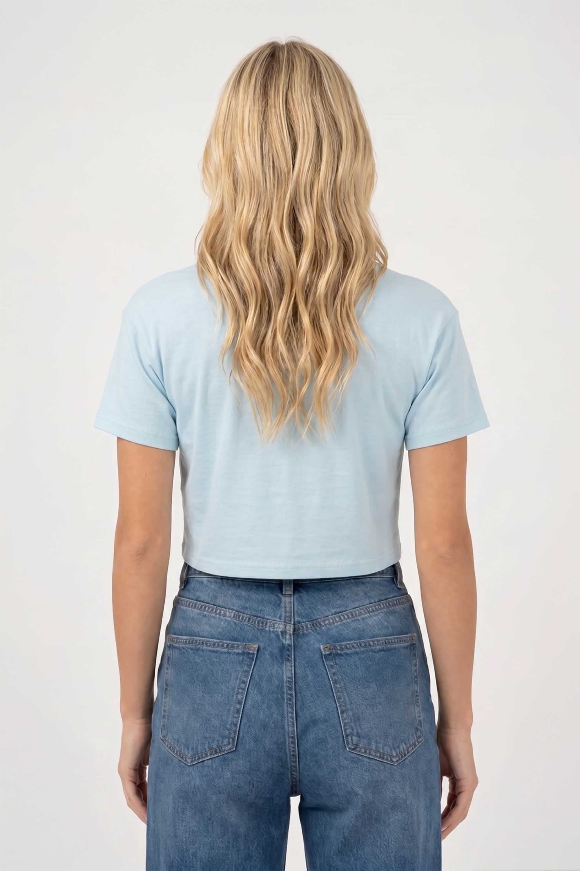 Cropped T-shirt in Slow Monday Coffee Club Print