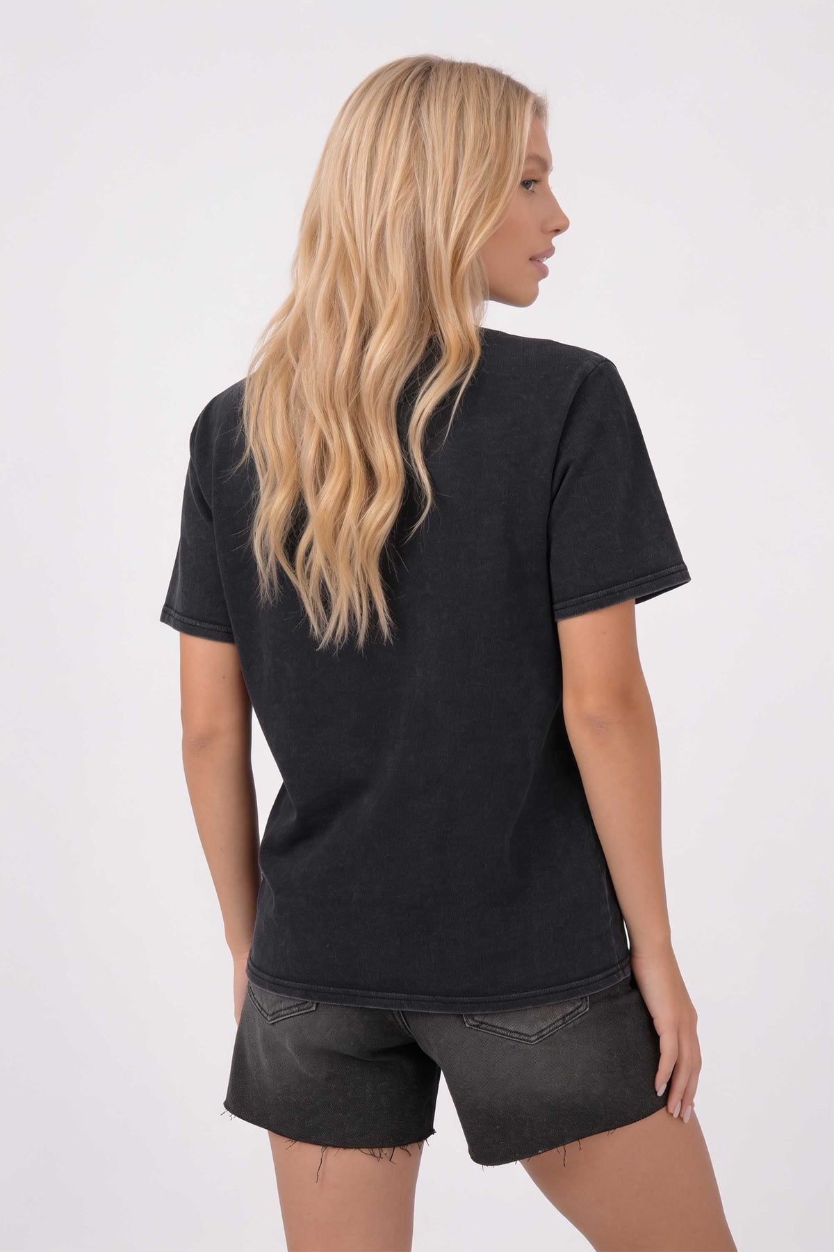 Regular Fit Acid Washed T-shirt in Pure Bananas Print