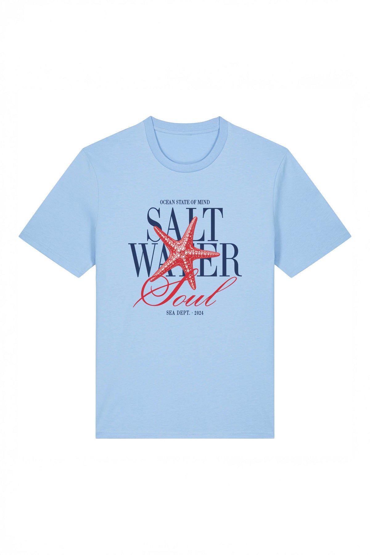 180 GSM Unisex Organic Salt Water Soul Printed T-shirt