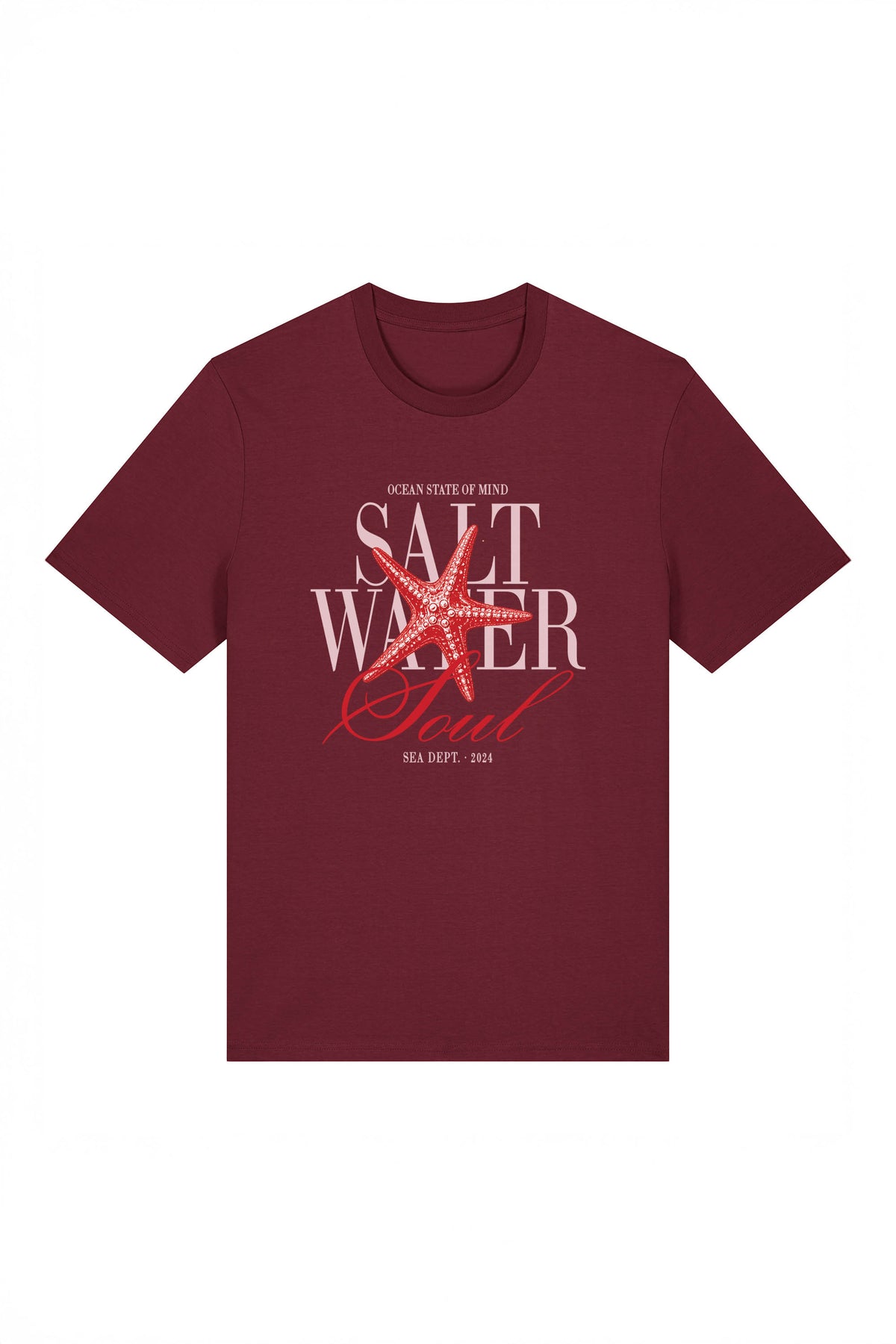180 GSM Unisex Organic Salt Water Soul Printed T-shirt
