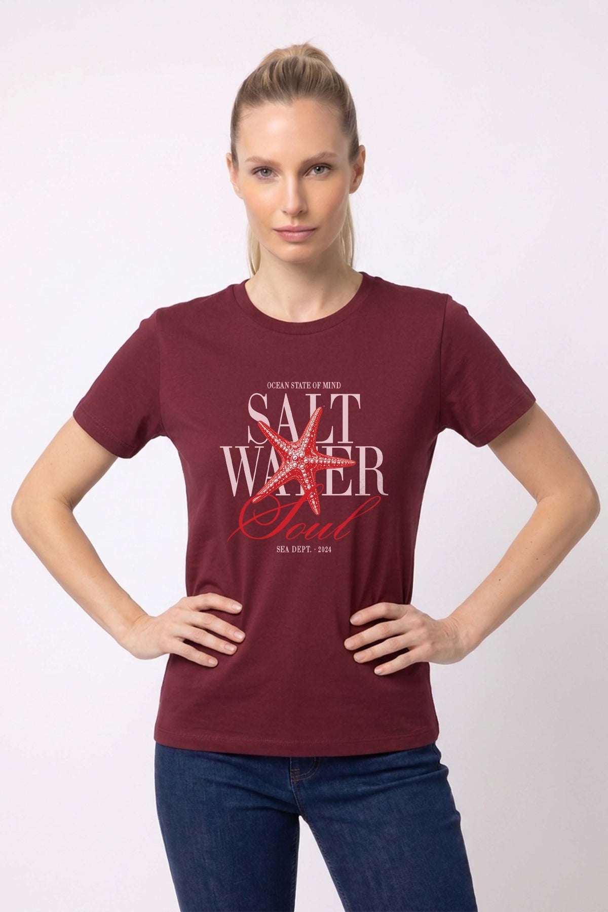 180 GSM Unisex Organic Salt Water Soul Printed T-shirt